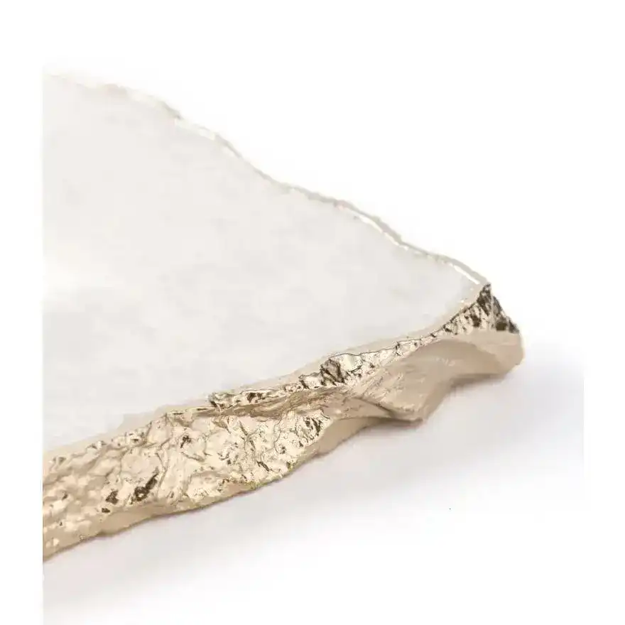 Serein Decor Agate Cheese Board with Gold Trim - Image 3