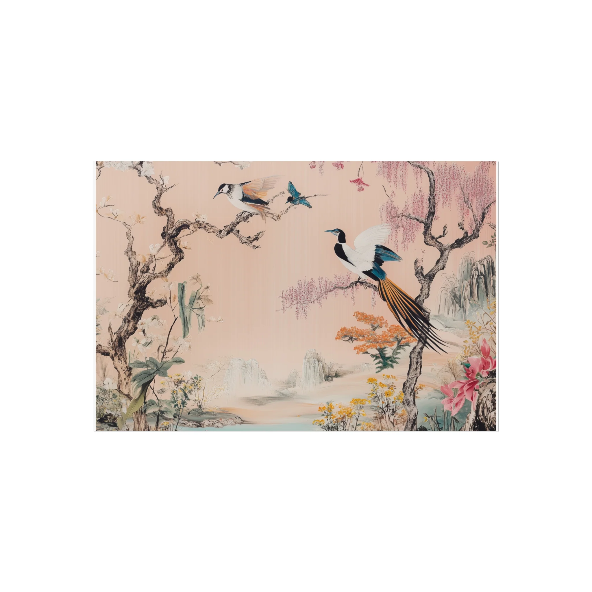 Serene Oriental Birdscape Fine Art Poster - Image 16