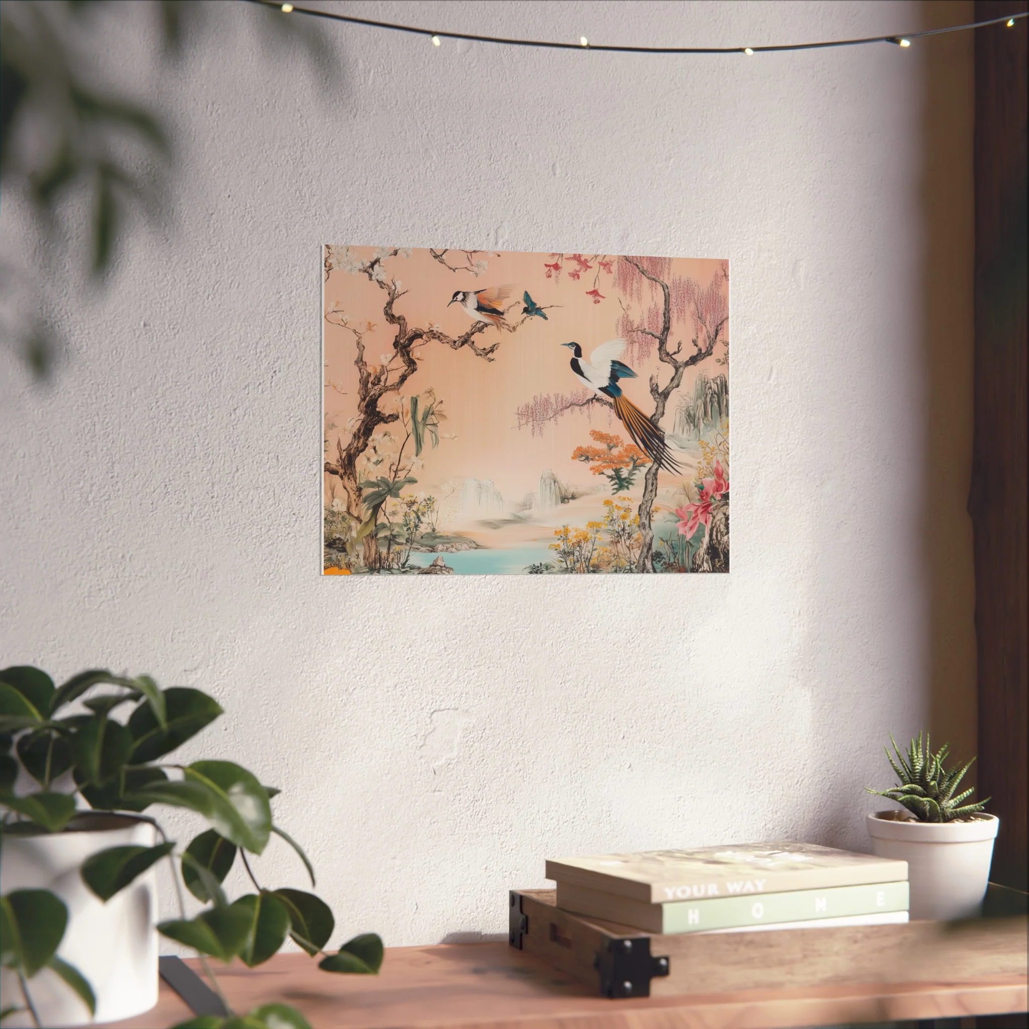 Serene Oriental Birdscape Fine Art Poster - Image 24