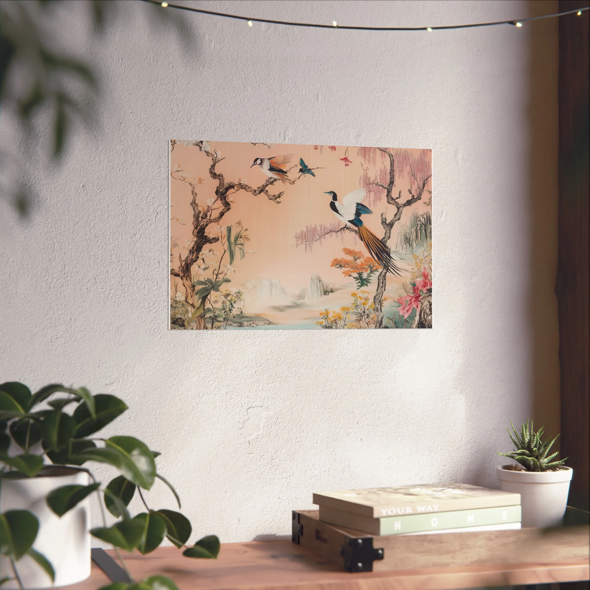 Serene Oriental Birdscape Fine Art Poster - Image 36