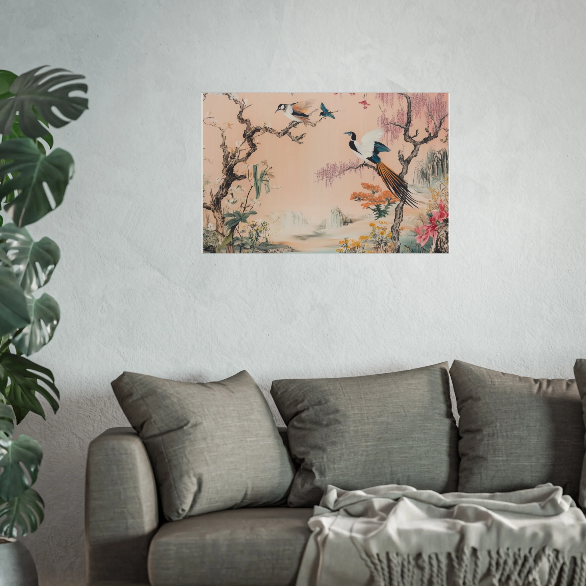 Serene Oriental Birdscape Fine Art Poster - Image 41