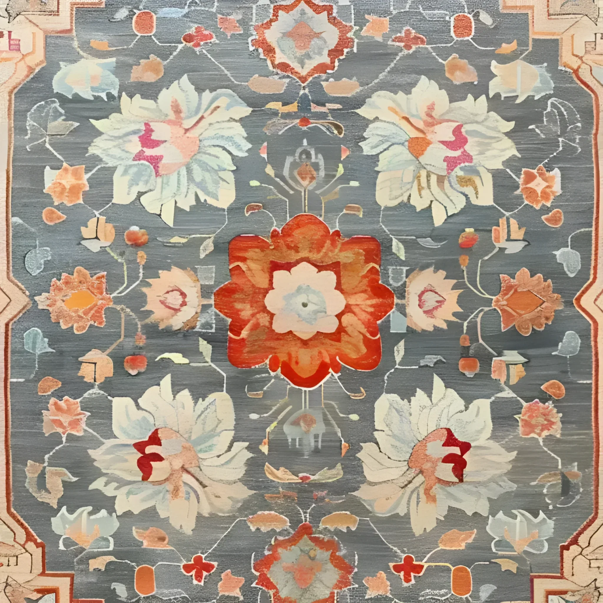 Serenity Bloom Hand Knotted Area Rug - Image 4