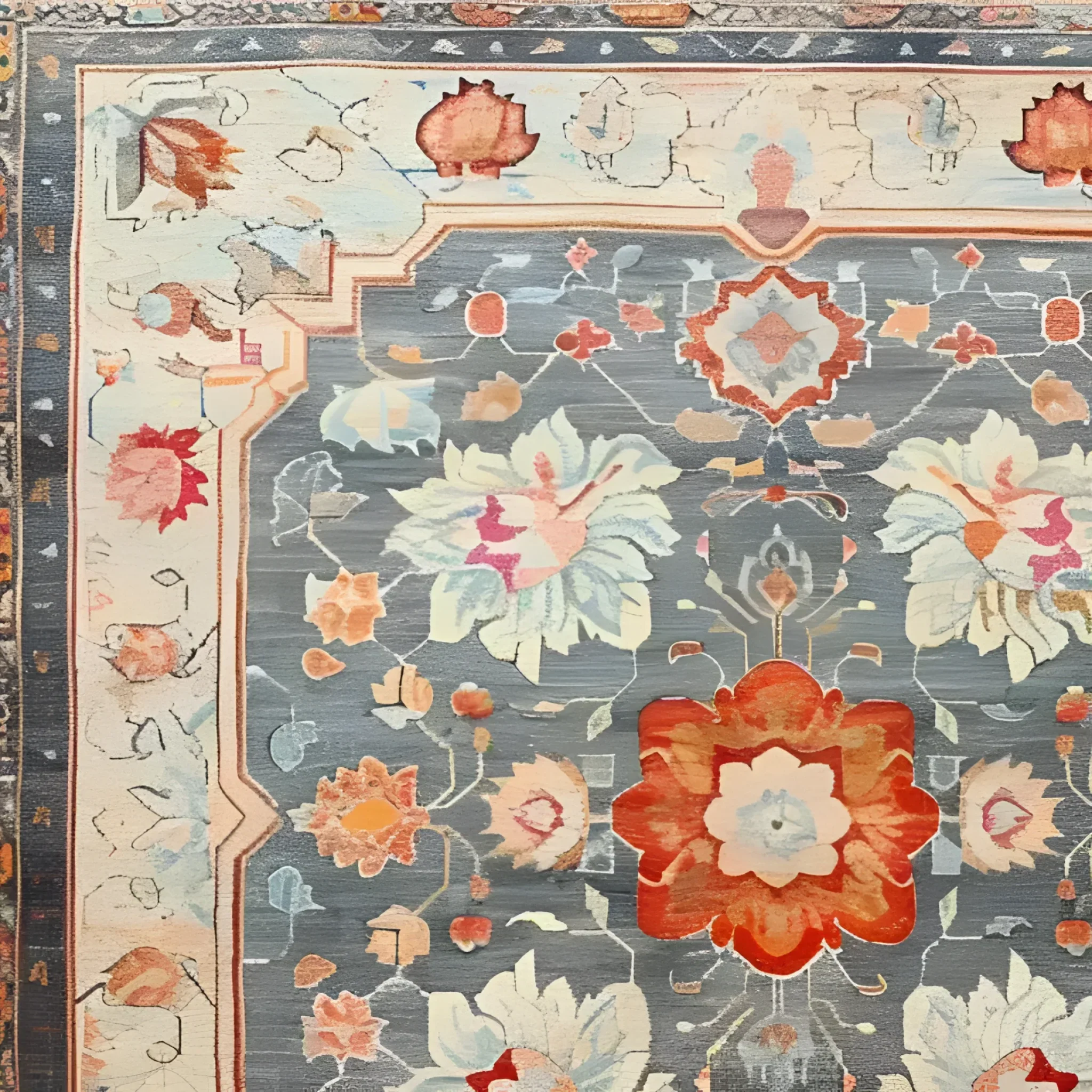 Serenity Bloom Hand Knotted Area Rug - Image 5