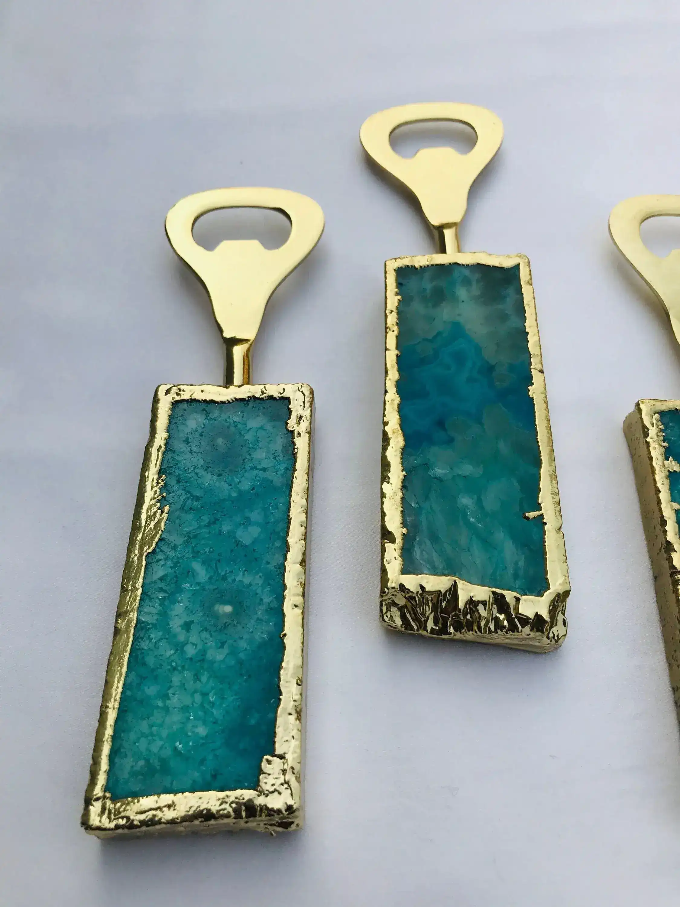 Set of 3 Aqua Agate Bottle Opener - Image 2