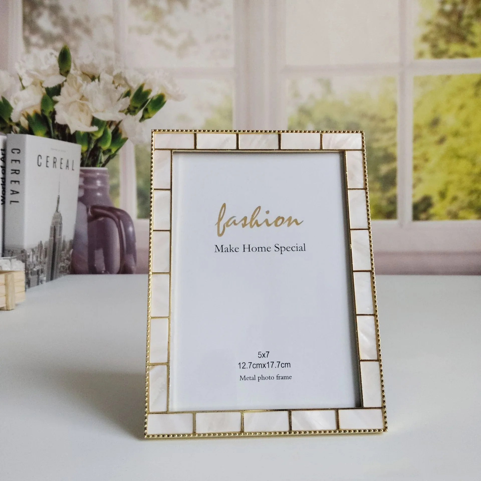 Shell Inlaid Metal Picture Frame - Image 10