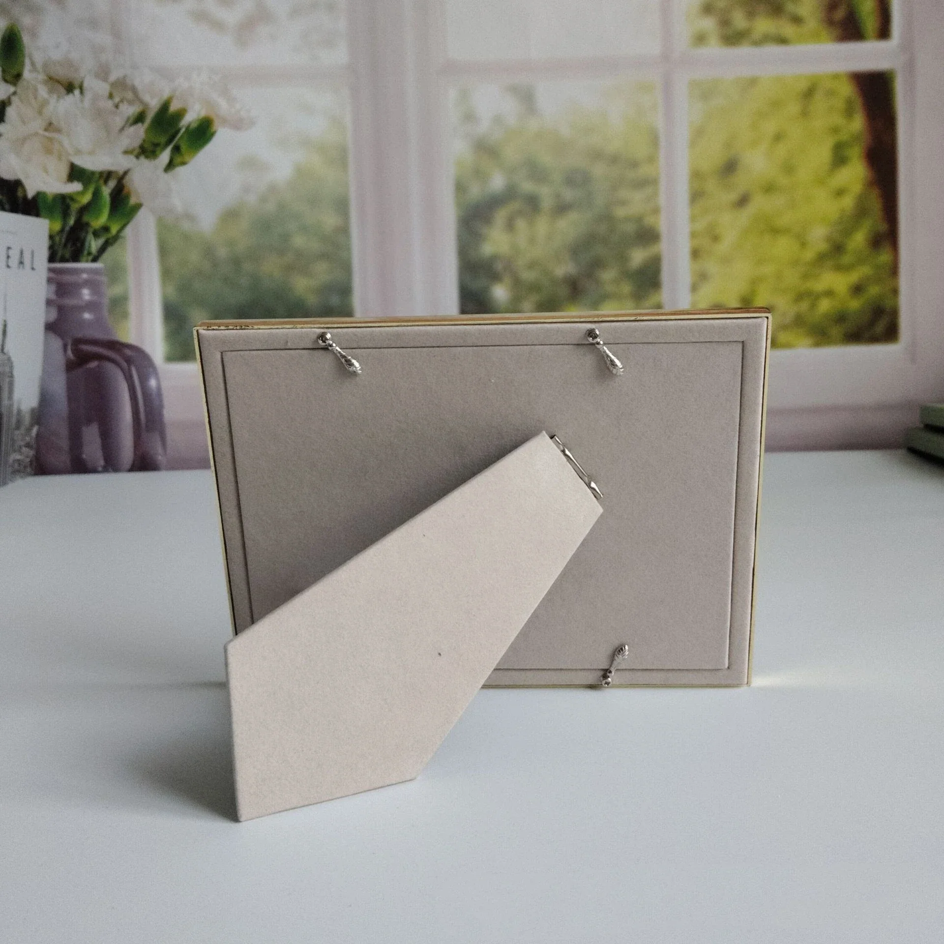 Shell Inlaid Metal Picture Frame - Image 7