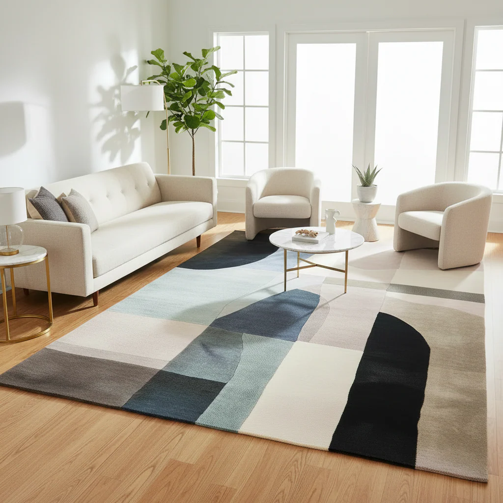 Shifting Horizon Tones Hand Tufted Rug - Image 2