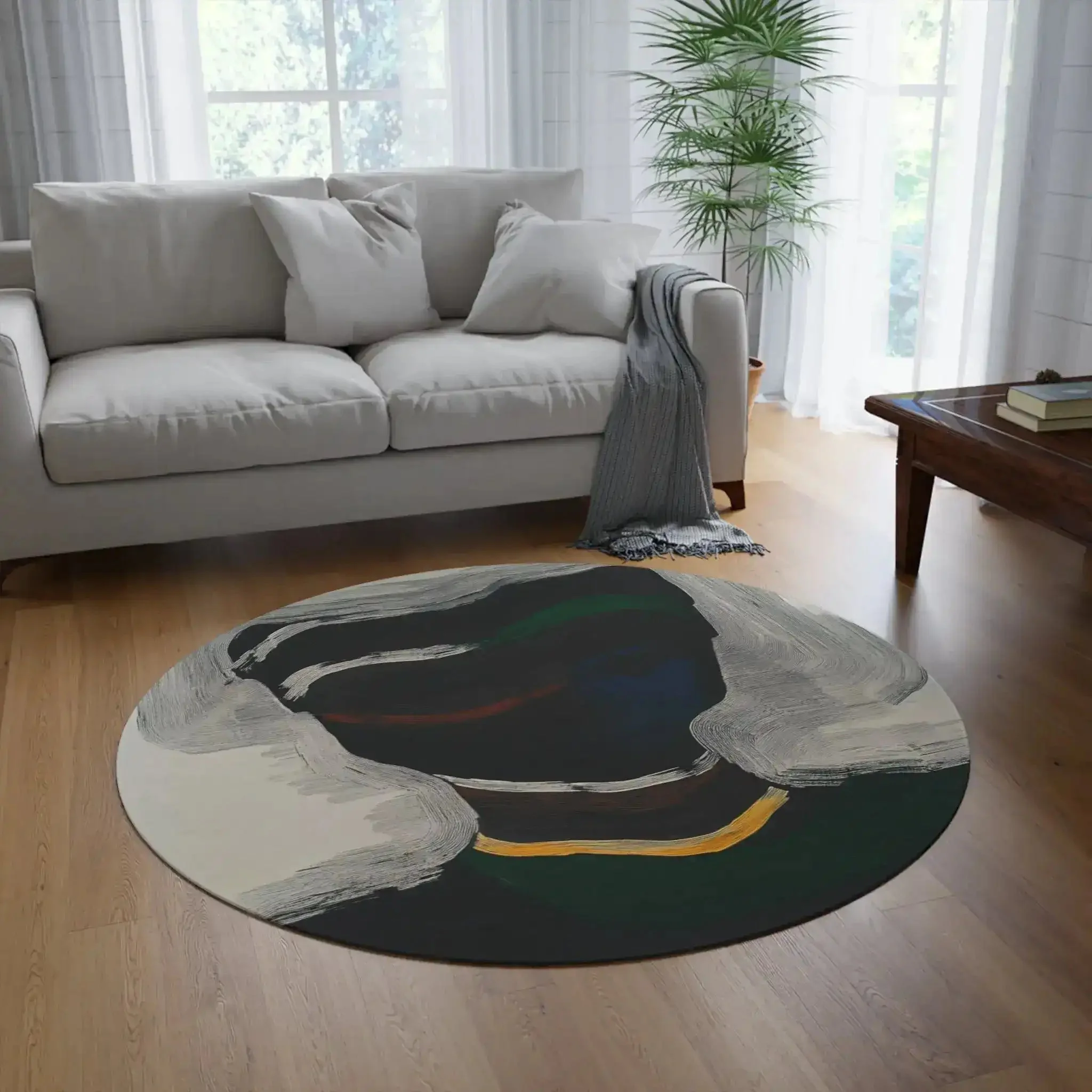 Silent Currents Round Rug - Image 2