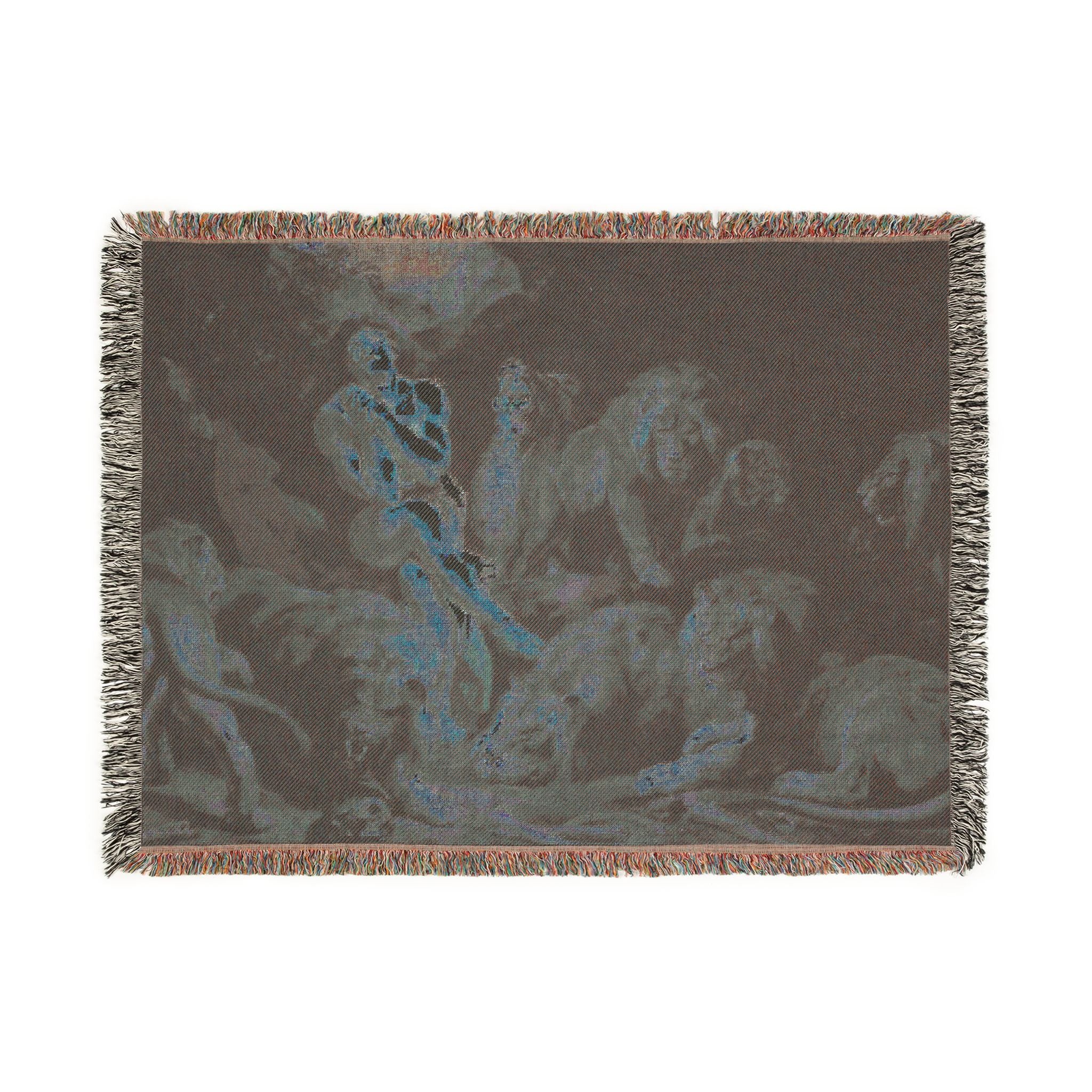 Sir Peter Paul Rubens - Daniel in the Lions' Den - Google Art Project | Woven Tapestry Blanket - Image 12