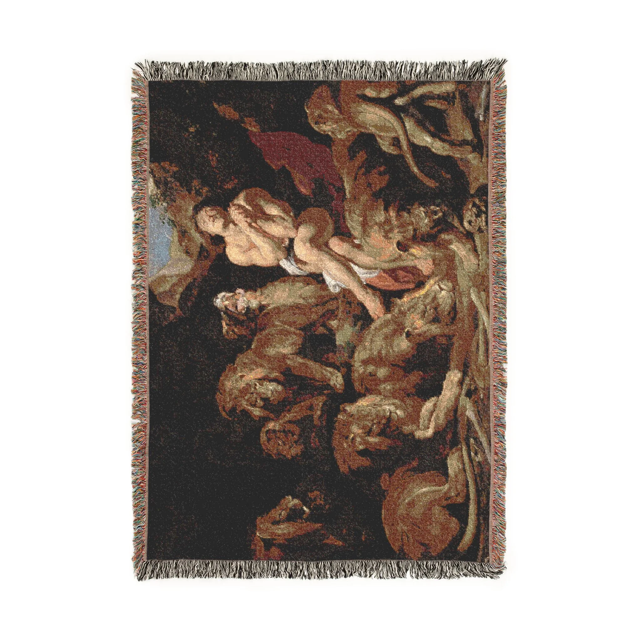 Sir Peter Paul Rubens - Daniel in the Lions' Den - Google Art Project | Woven Tapestry Blanket - Image 6