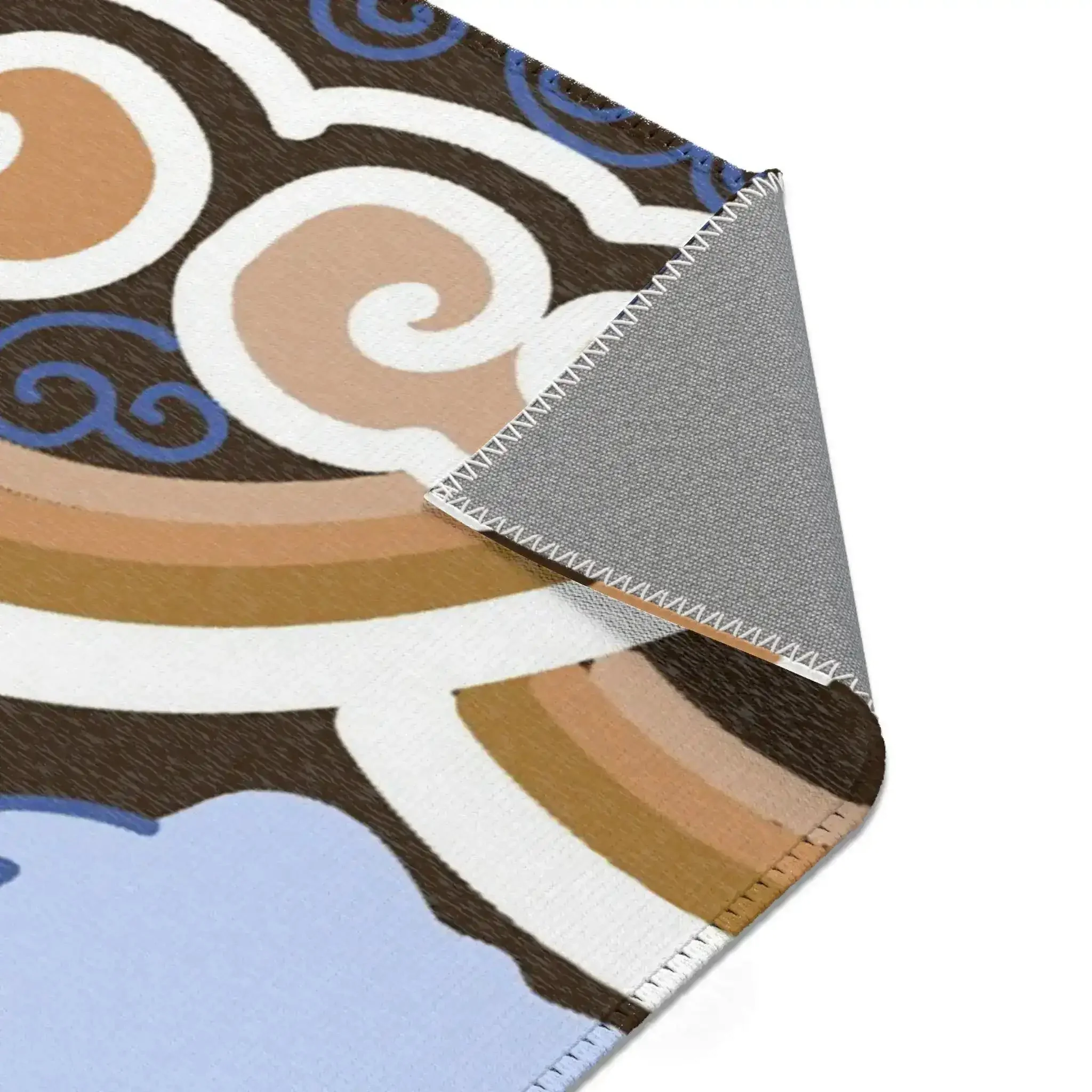 Sky Blue Phoenix with Golden Clouds Accent Rug - Image 8