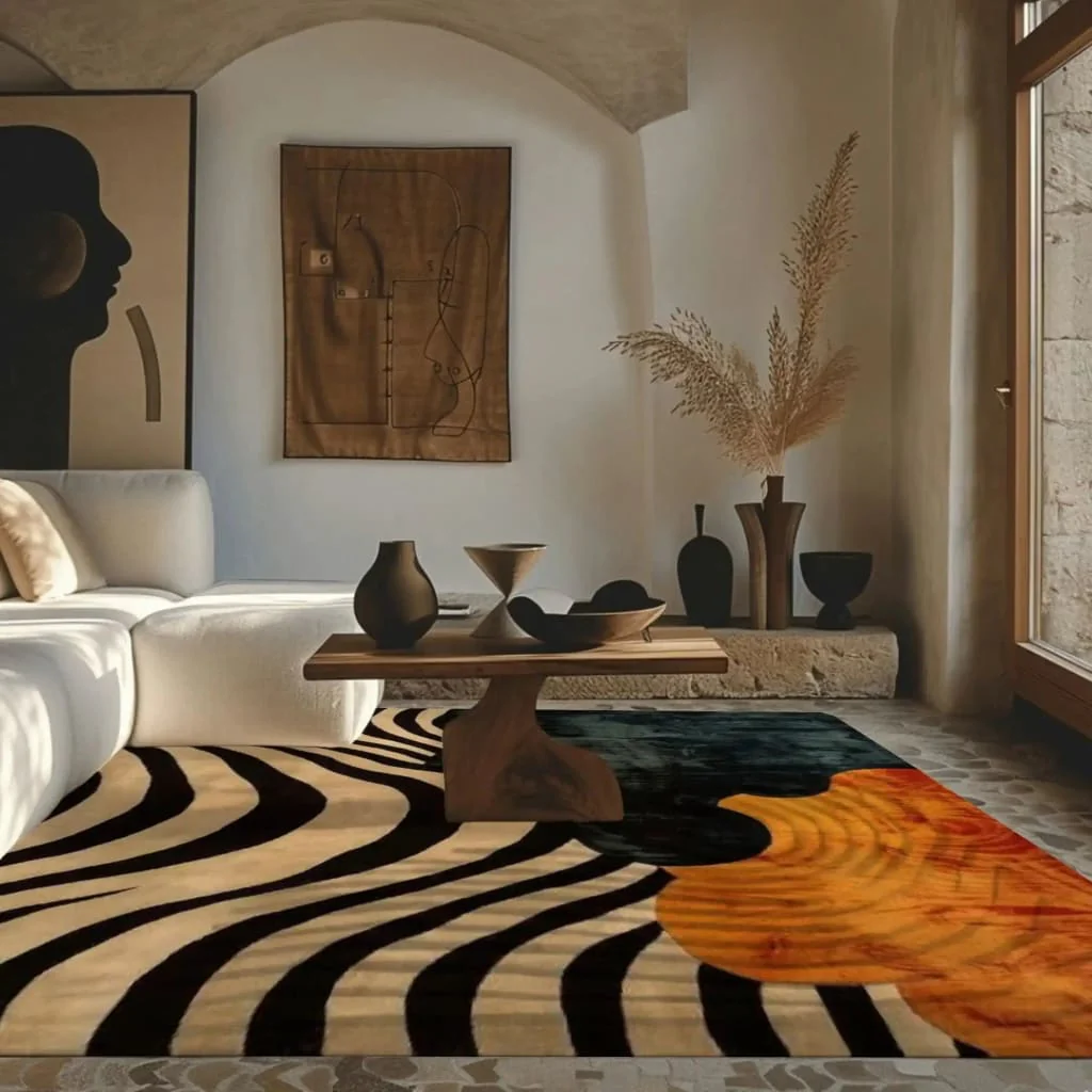 Sleek Stripes Tufted Wool Rug - Image 5
