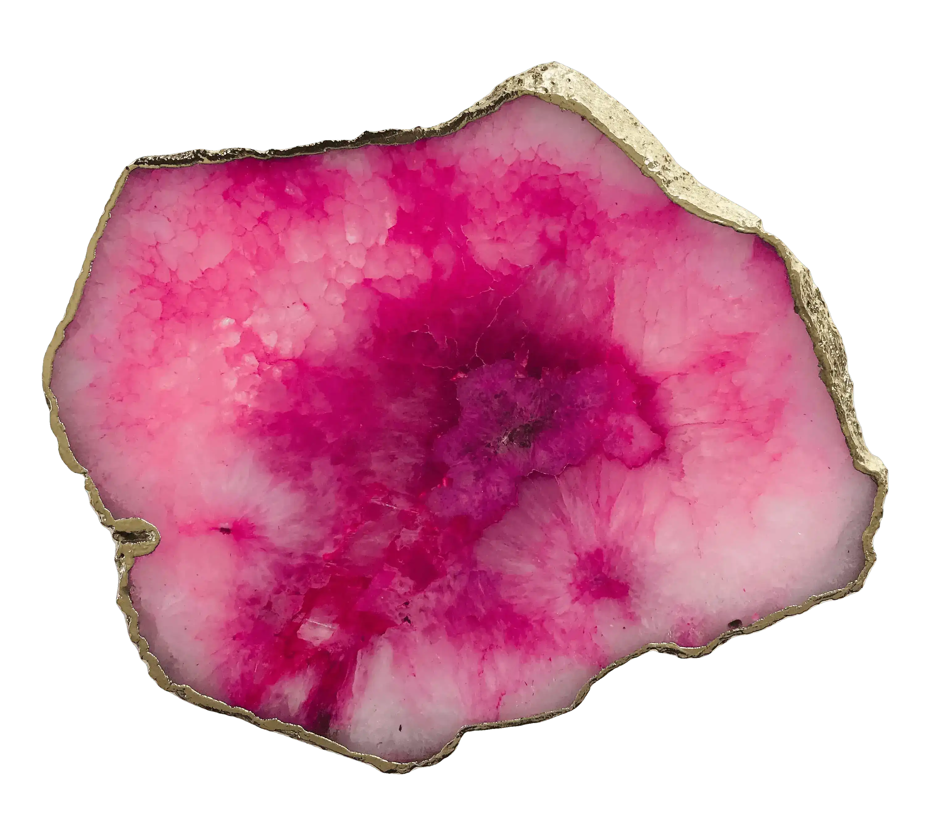 Small Pink Agate Quartz Organic Edge Side Table - Image 2