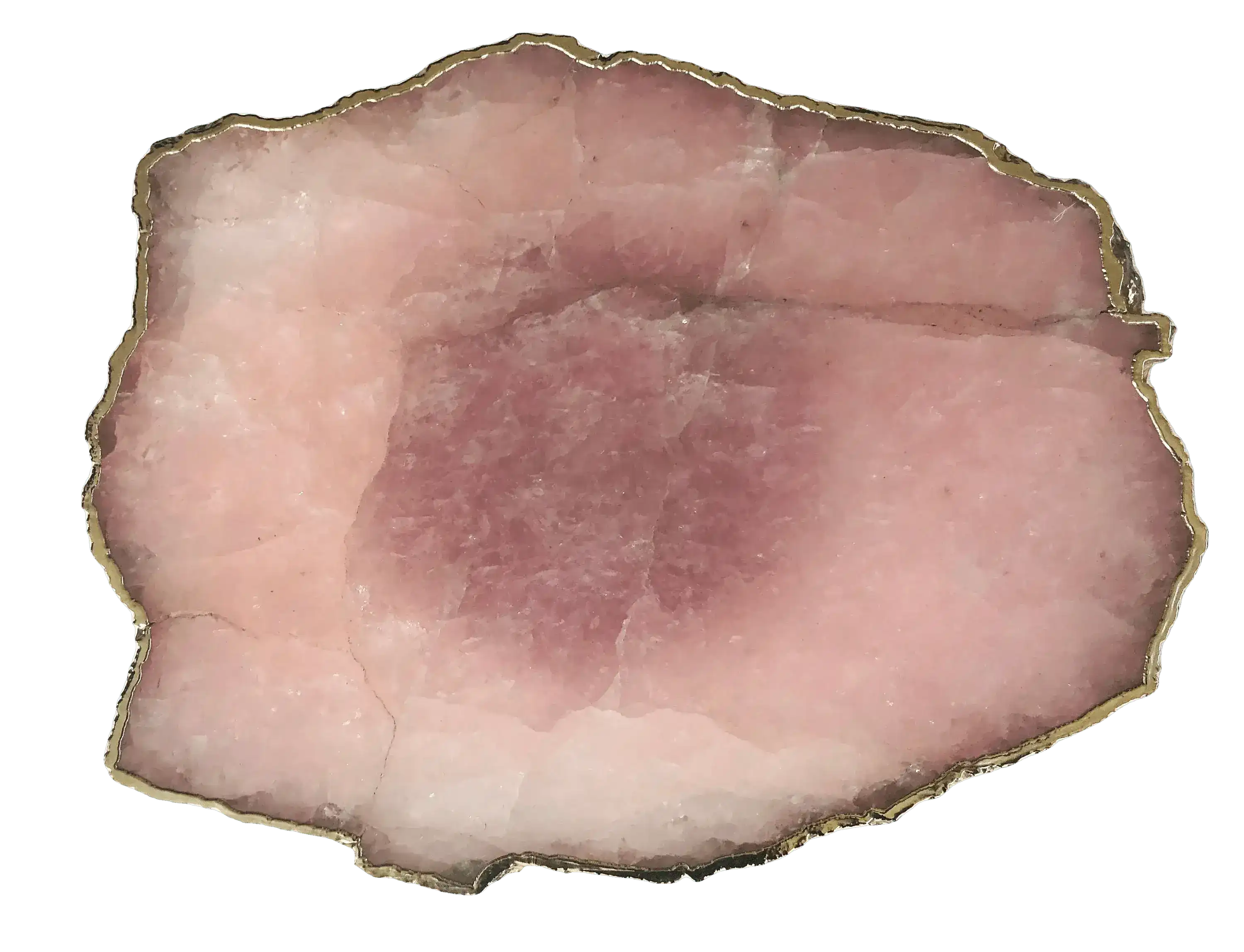 Small Rose Quartz Agate Organic Edge Accent Table - Image 2