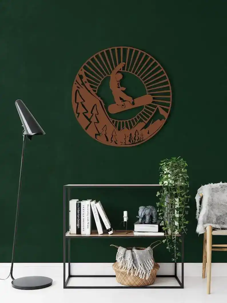 Snowboarder Metal Wall Decor - Image 3