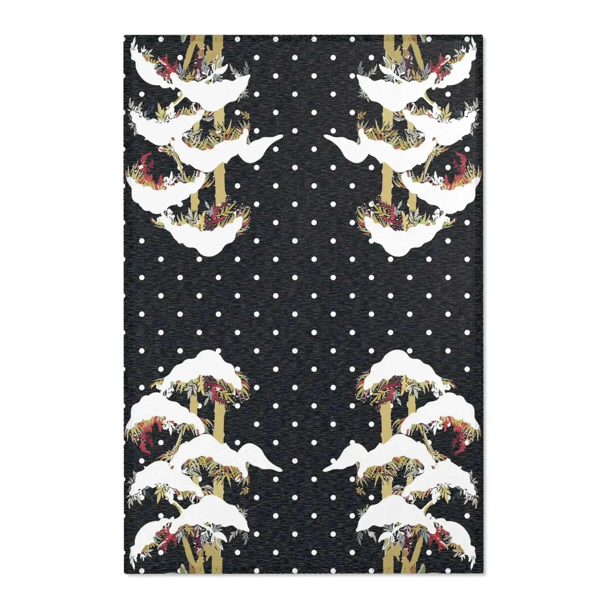 Snowy Bamboo Grove Accent Rug - Image 2
