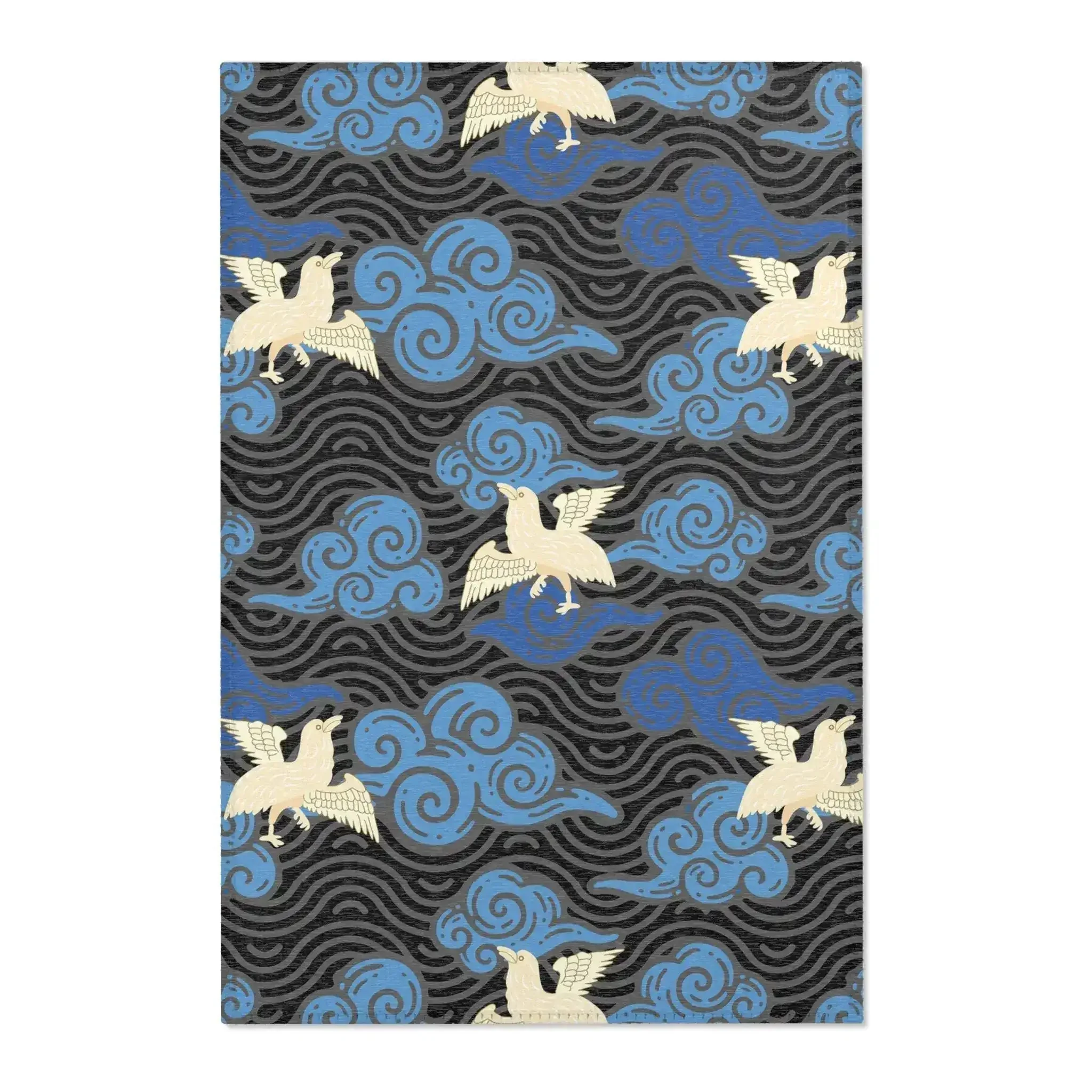 Soaring Phoenixes in Stormy Sky Accent Rug - Image 2