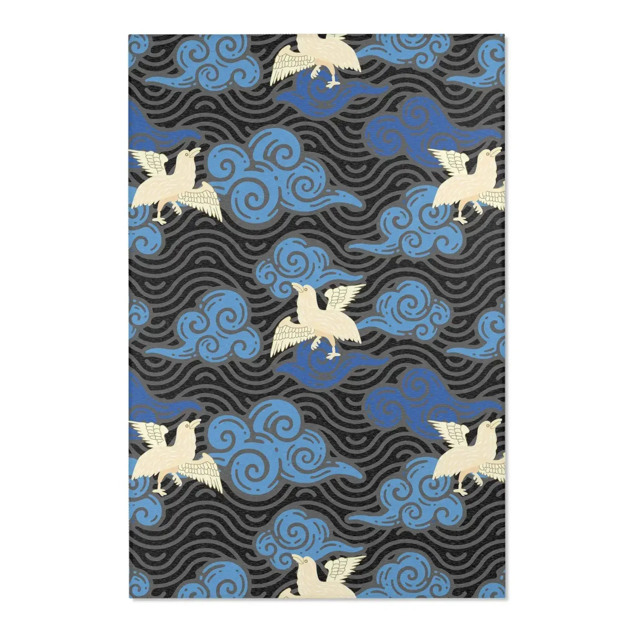 Soaring Phoenixes in Stormy Sky Accent Rug - Image 3