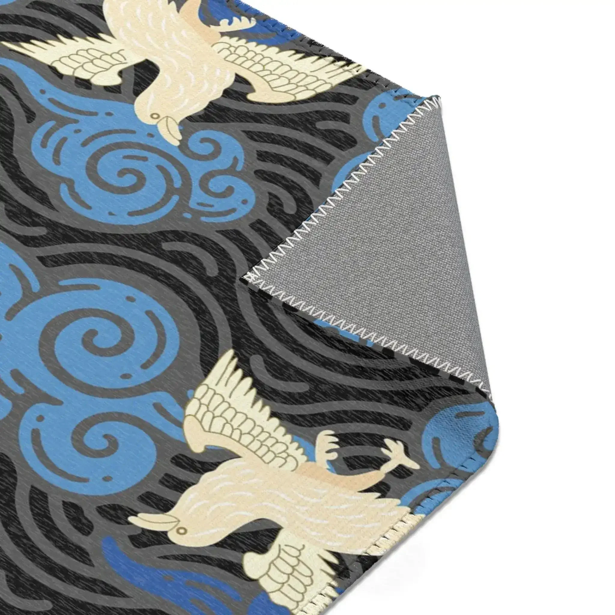 Soaring Phoenixes in Stormy Sky Accent Rug - Image 5