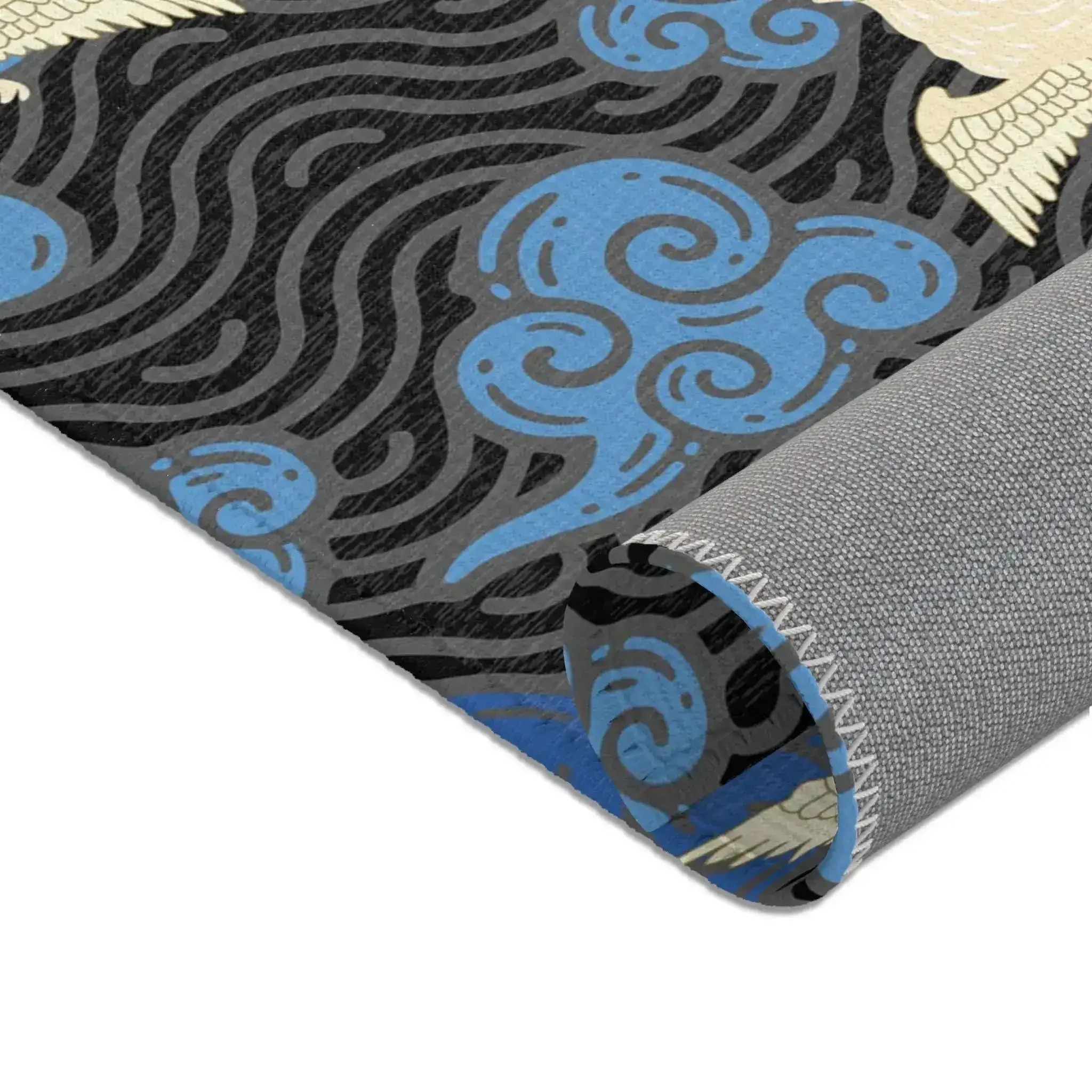 Soaring Phoenixes in Stormy Sky Accent Rug - Image 7