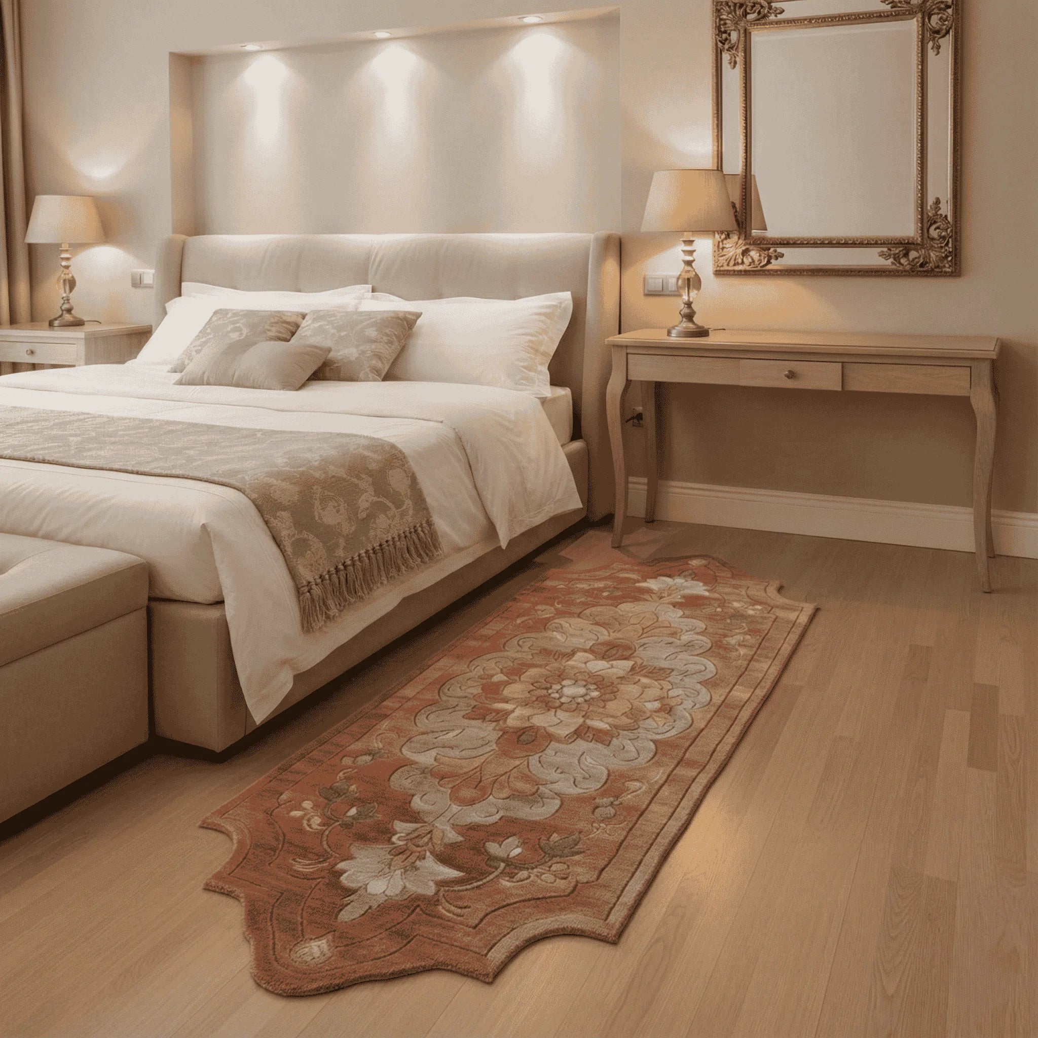 Soft Blush Hand Tufted Wool Runner Rug - Image 4