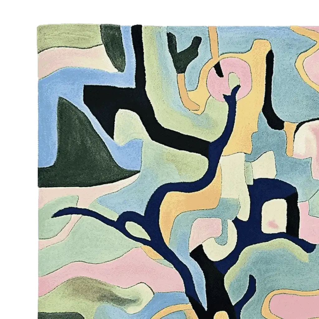 Soft Form Abstraction Hand Tufted Rug - Image 5