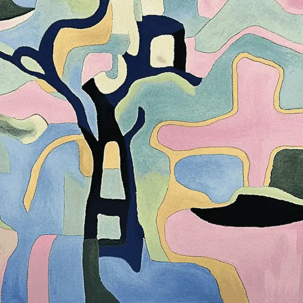 Soft Form Abstraction Hand Tufted Rug - Image 6
