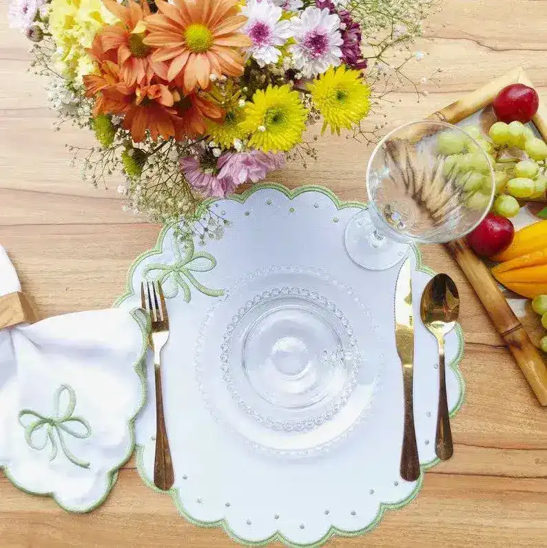 Soft Glow Olive Placemats - Image 2