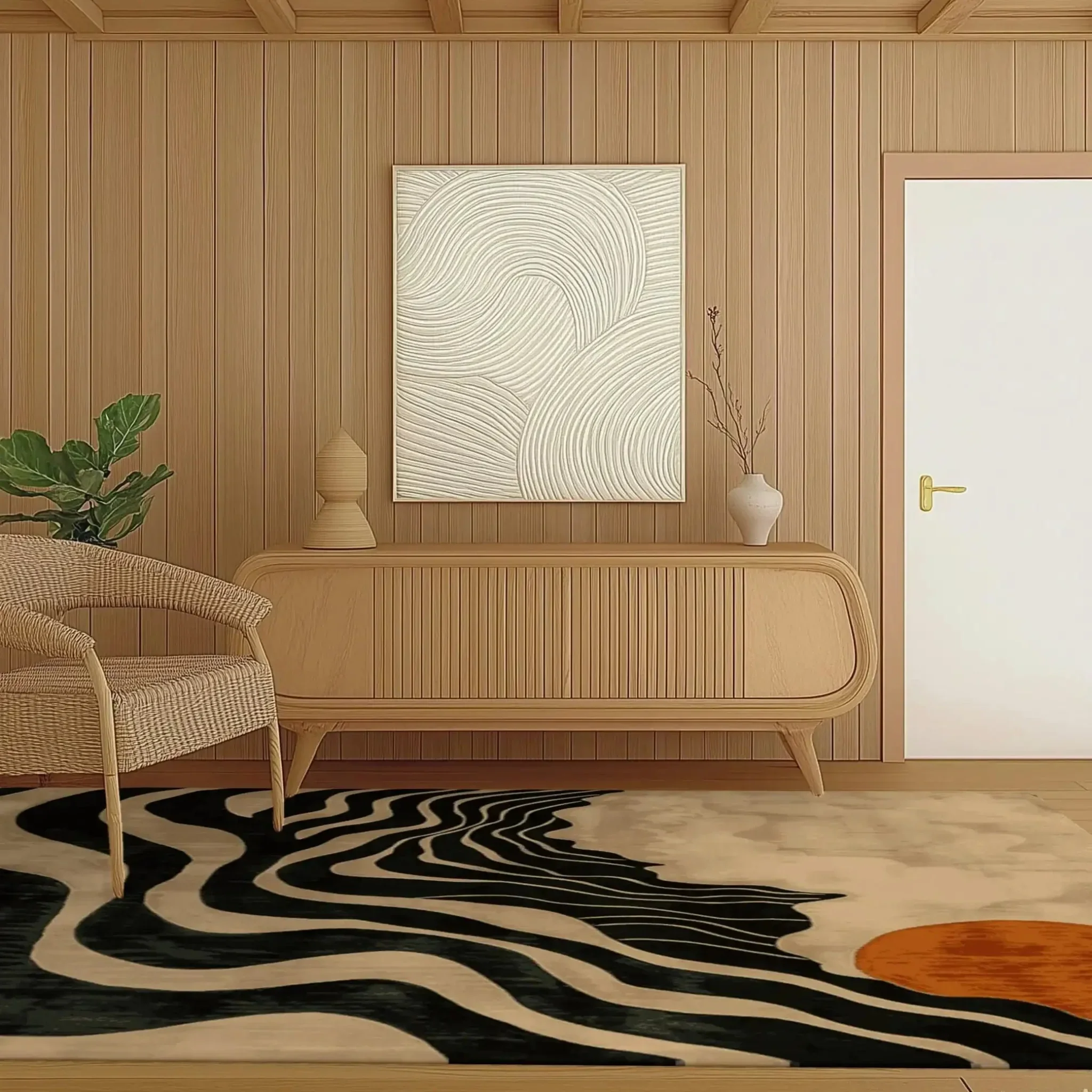 Solar Symphony Hand Tufted Rug - Image 4