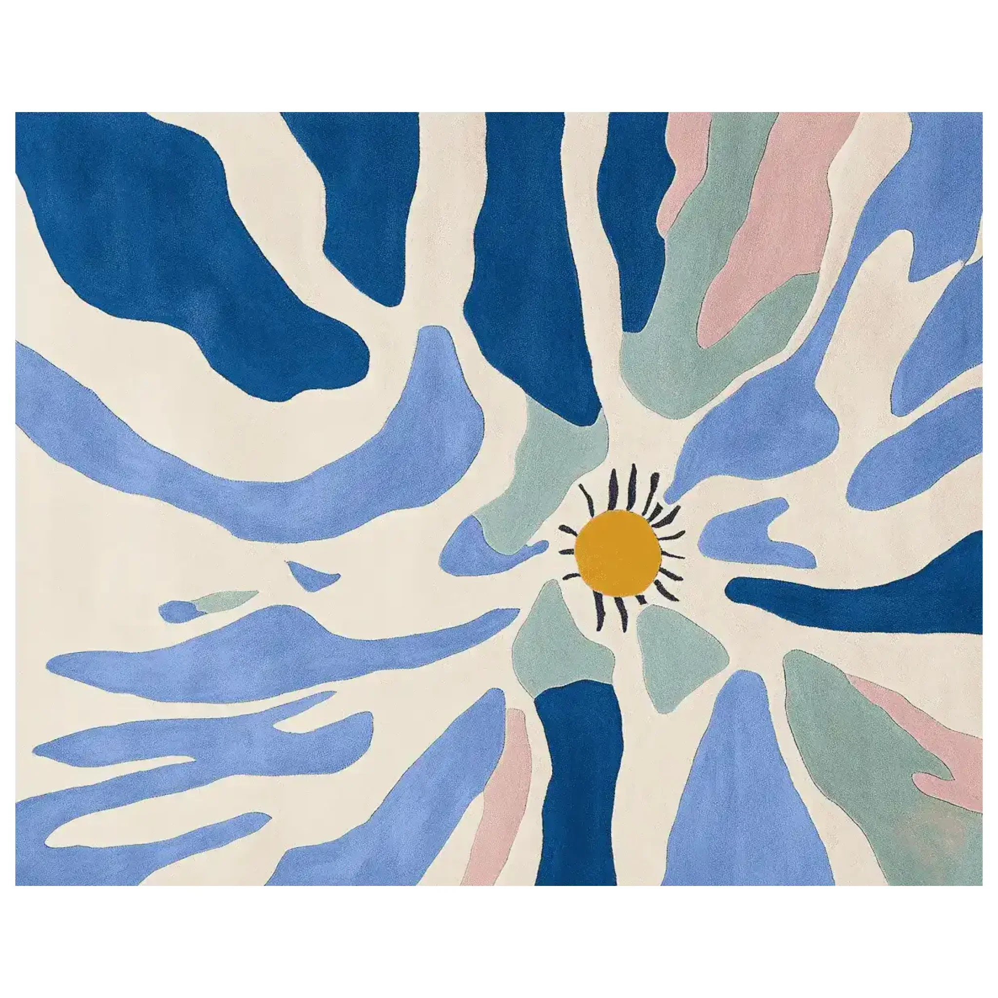 Solar Wave Dance Hand Tufted Rug - Image 4