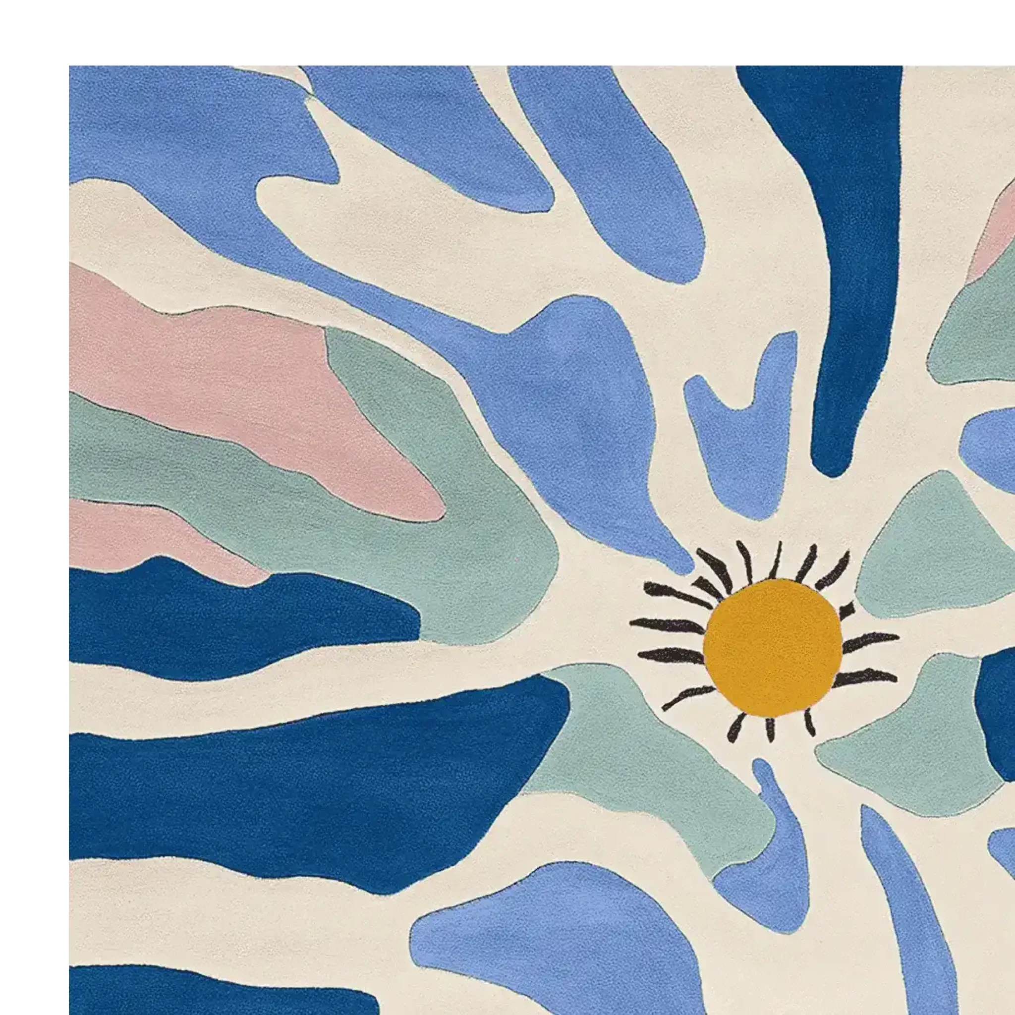 Solar Wave Dance Hand Tufted Rug - Image 5