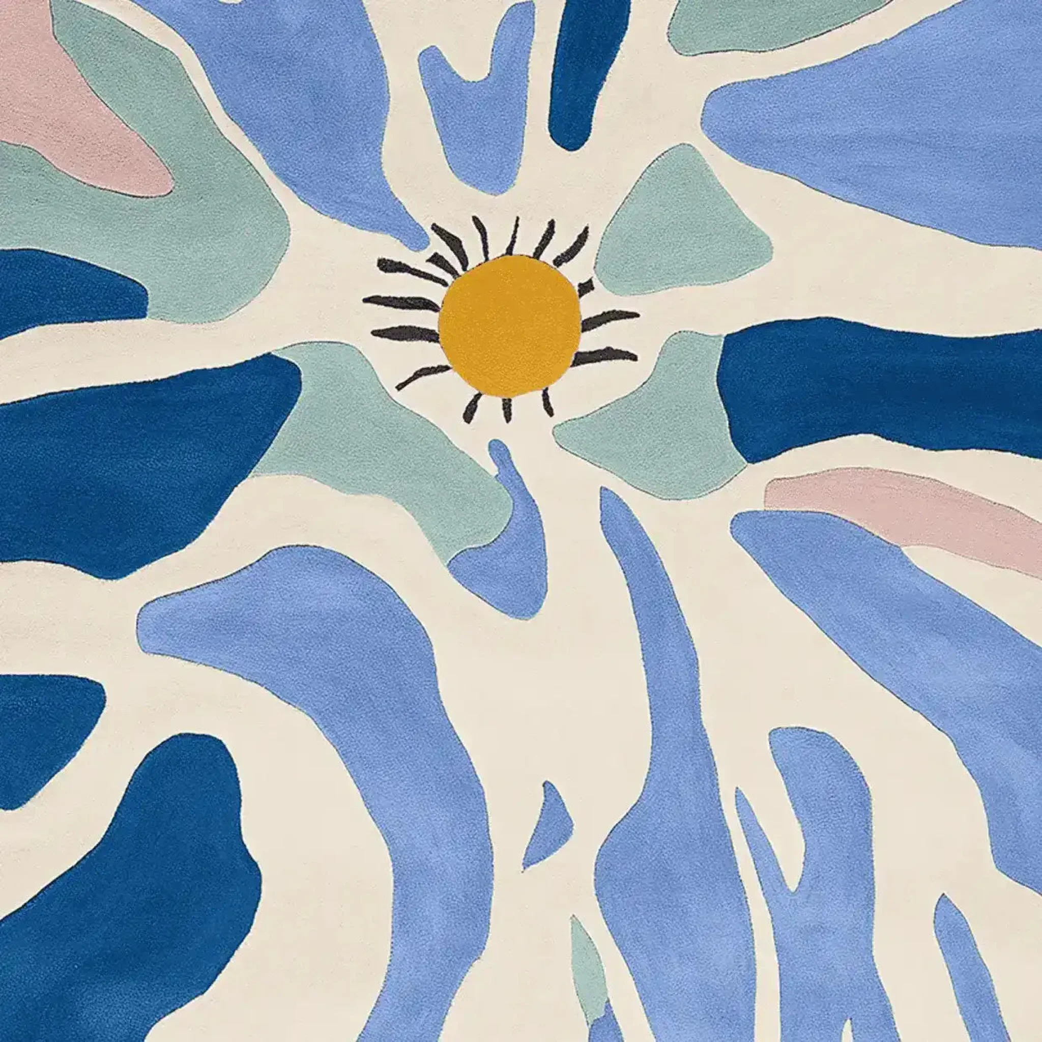 Solar Wave Dance Hand Tufted Rug - Image 6