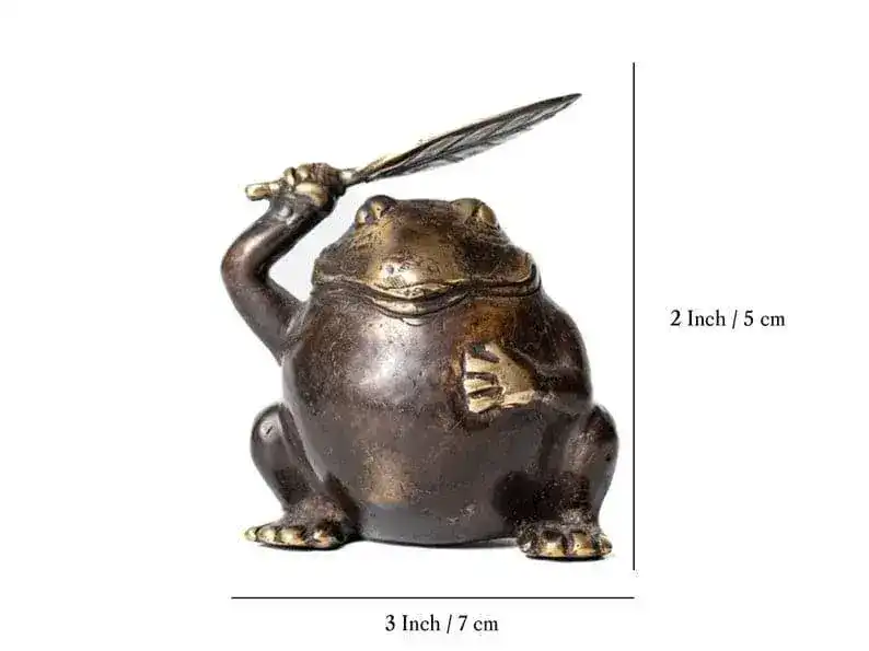 Solid Brass Frog Figurine - Image 3