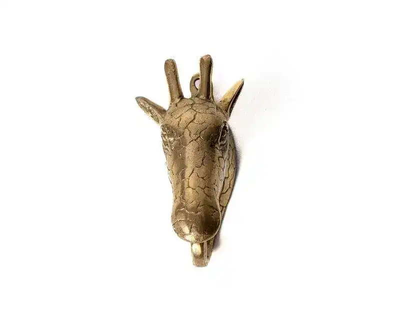 Solid Brass Giraffe Wall Hook - Image 3