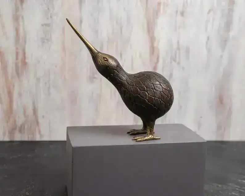 Solid Brass Kiwi Miniature Figurine - Image 8