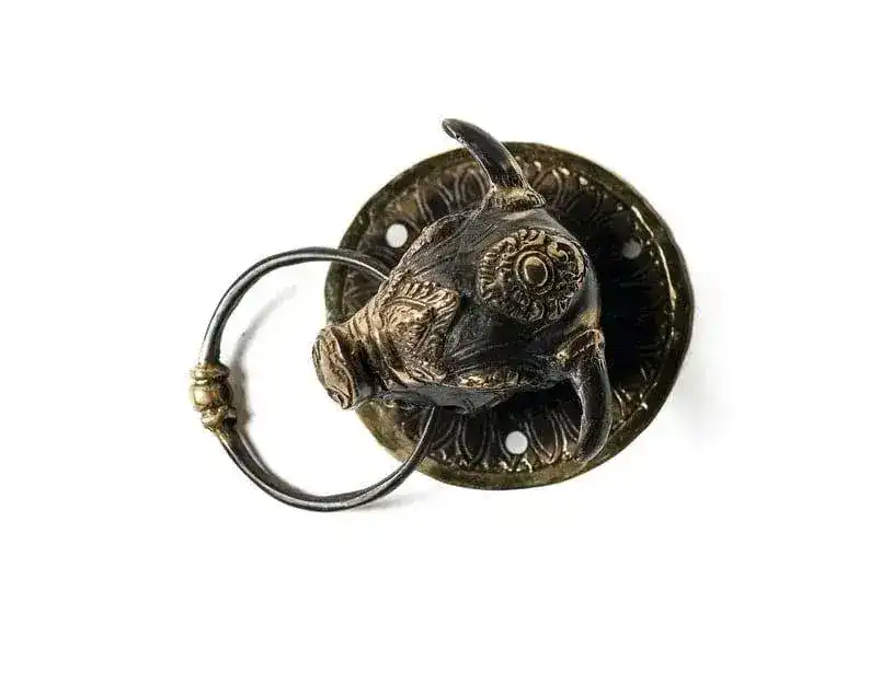 Solid Brass Royal Pig Door Knocker - Image 4