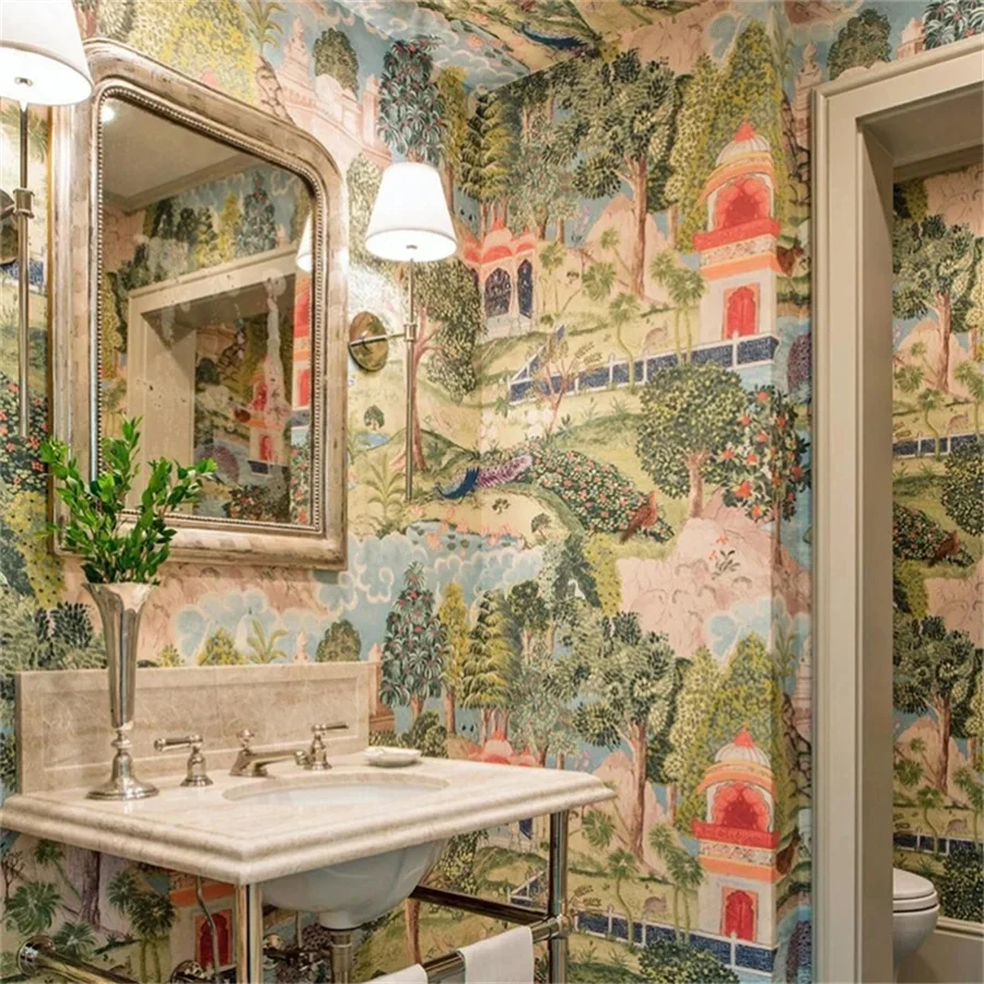 Southeast Asian Peacock Paradise Mural