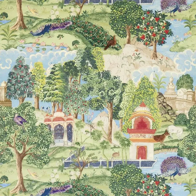 Southeast Asian Peacock Plant & Animal Mural - Image 2