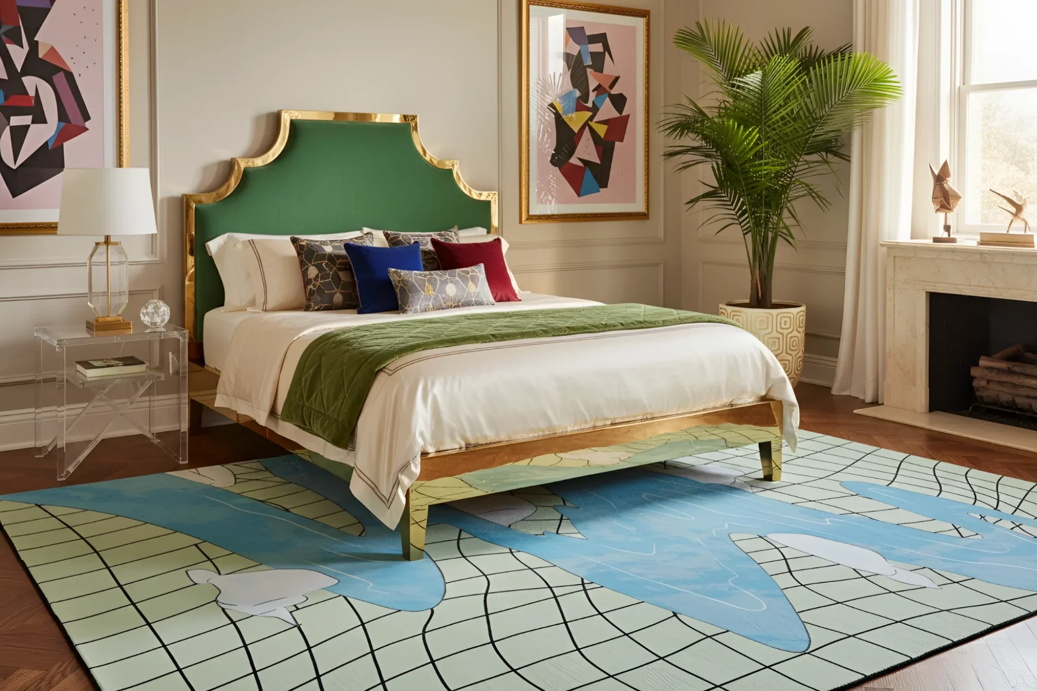 Space Time River Flow Hand Tufted Wool Rug - Image 3