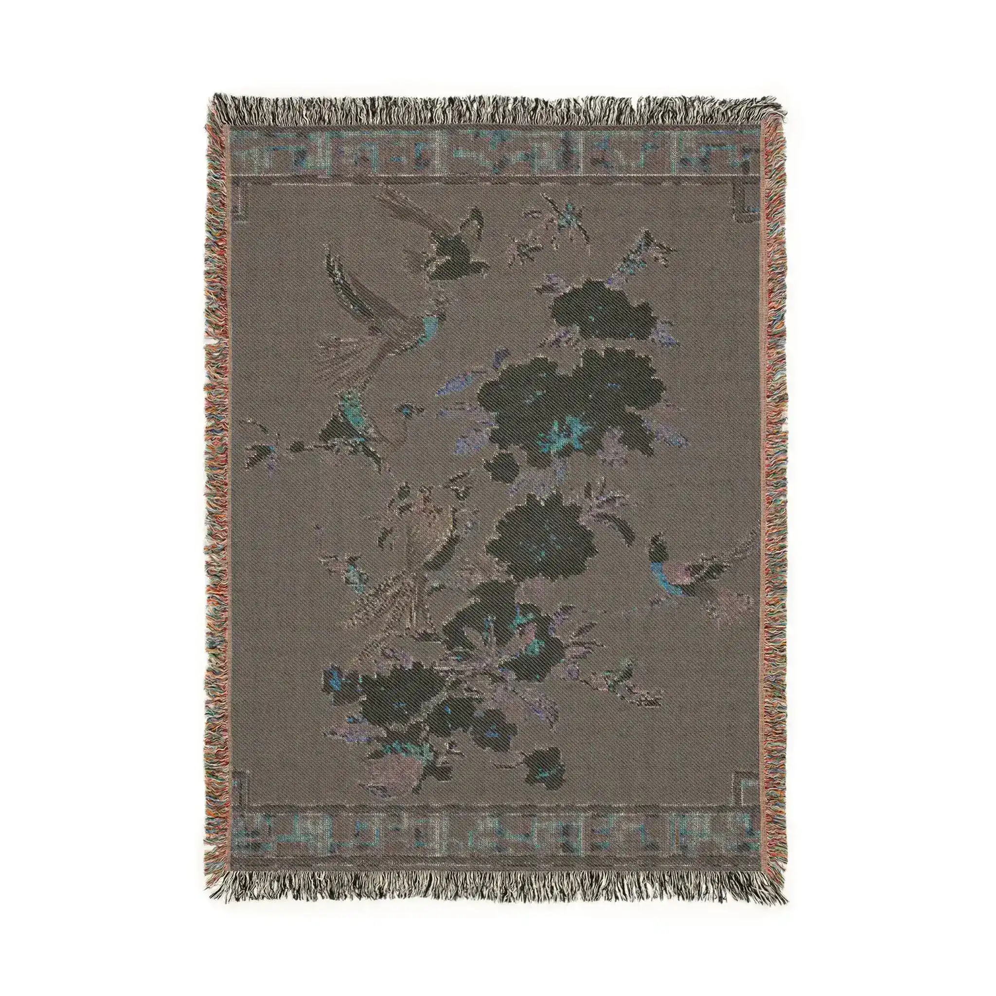 Spring Aviary Blossom Woven Blanket - Image 2