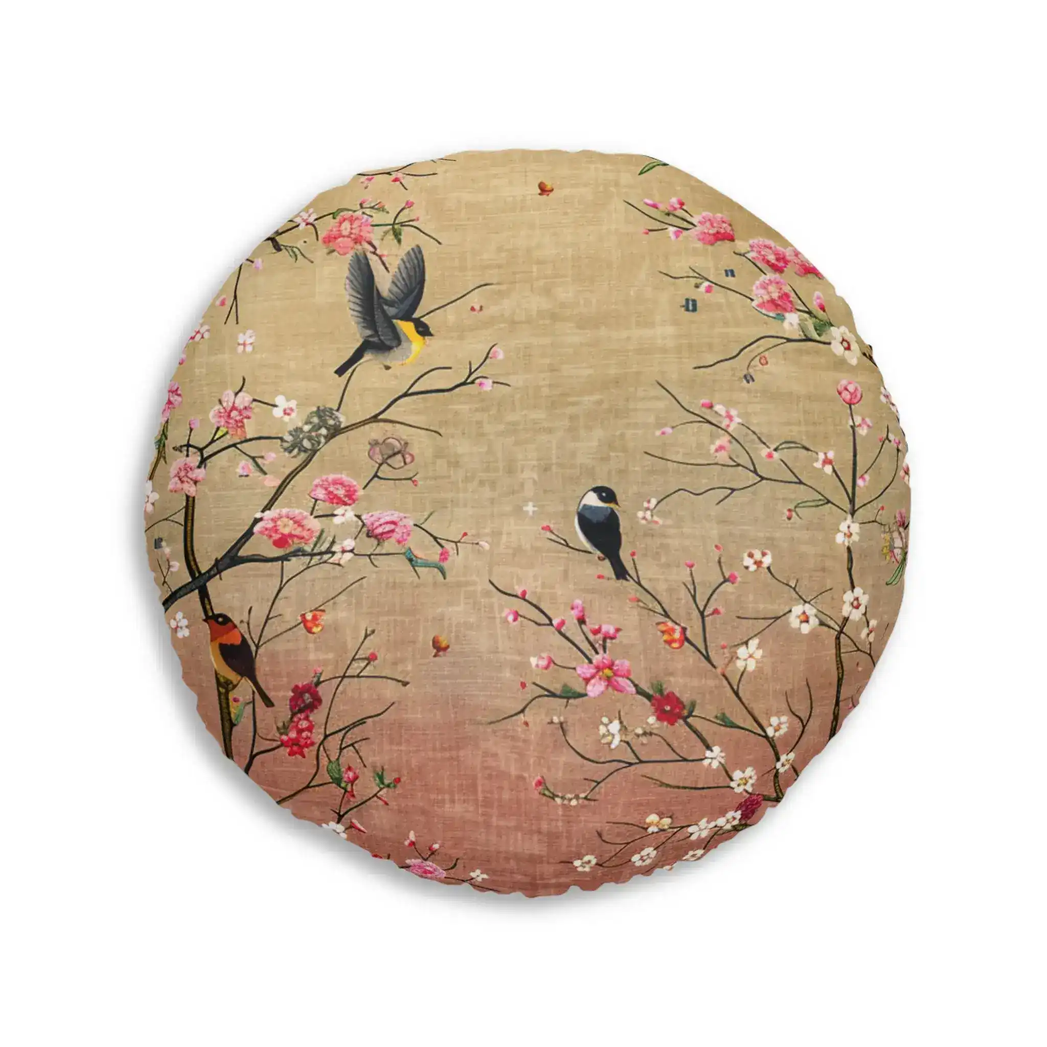 Spring Blossom Birds Floor Pillow - Image 6