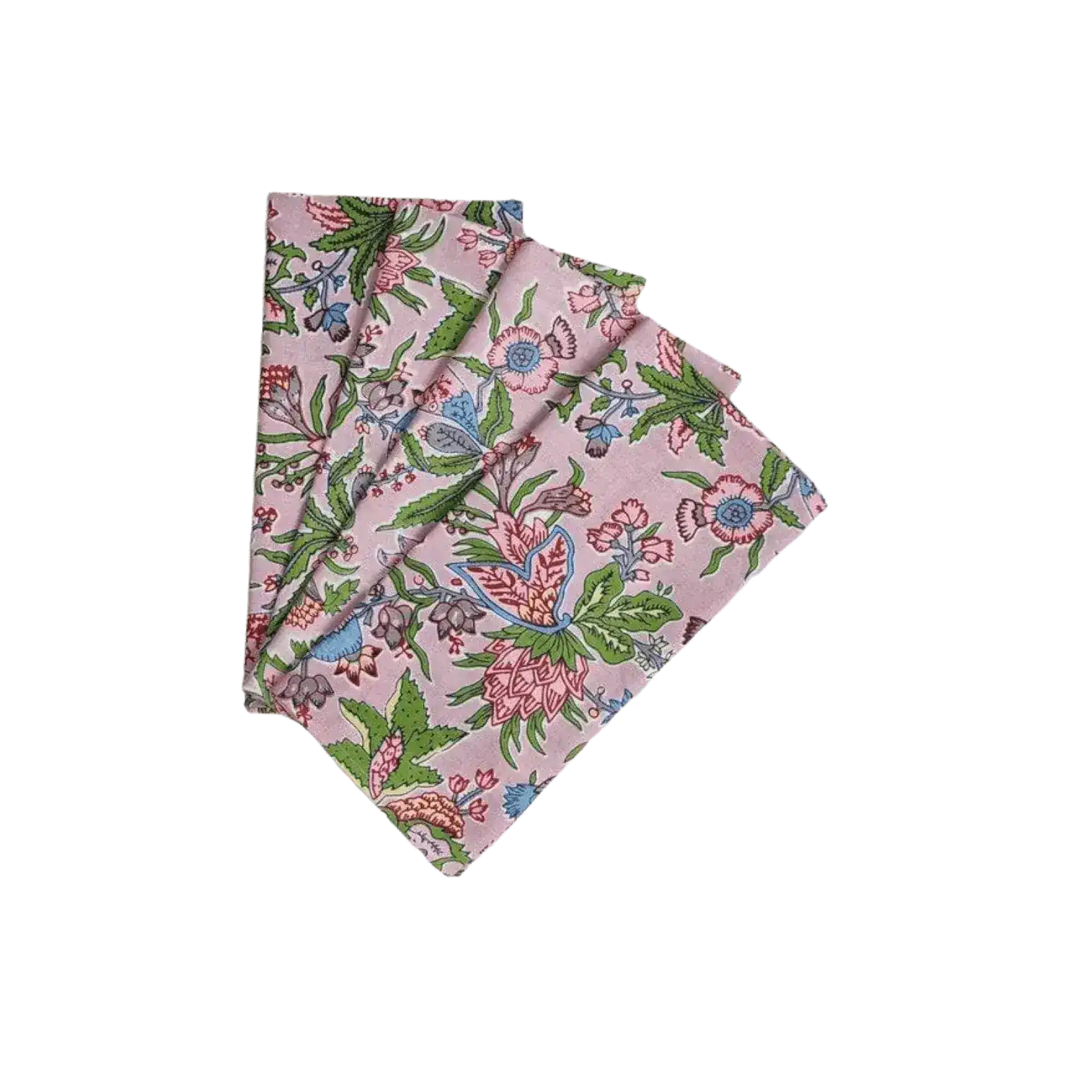 Spring Love Hand Block Print Cotton Napkins - Image 4