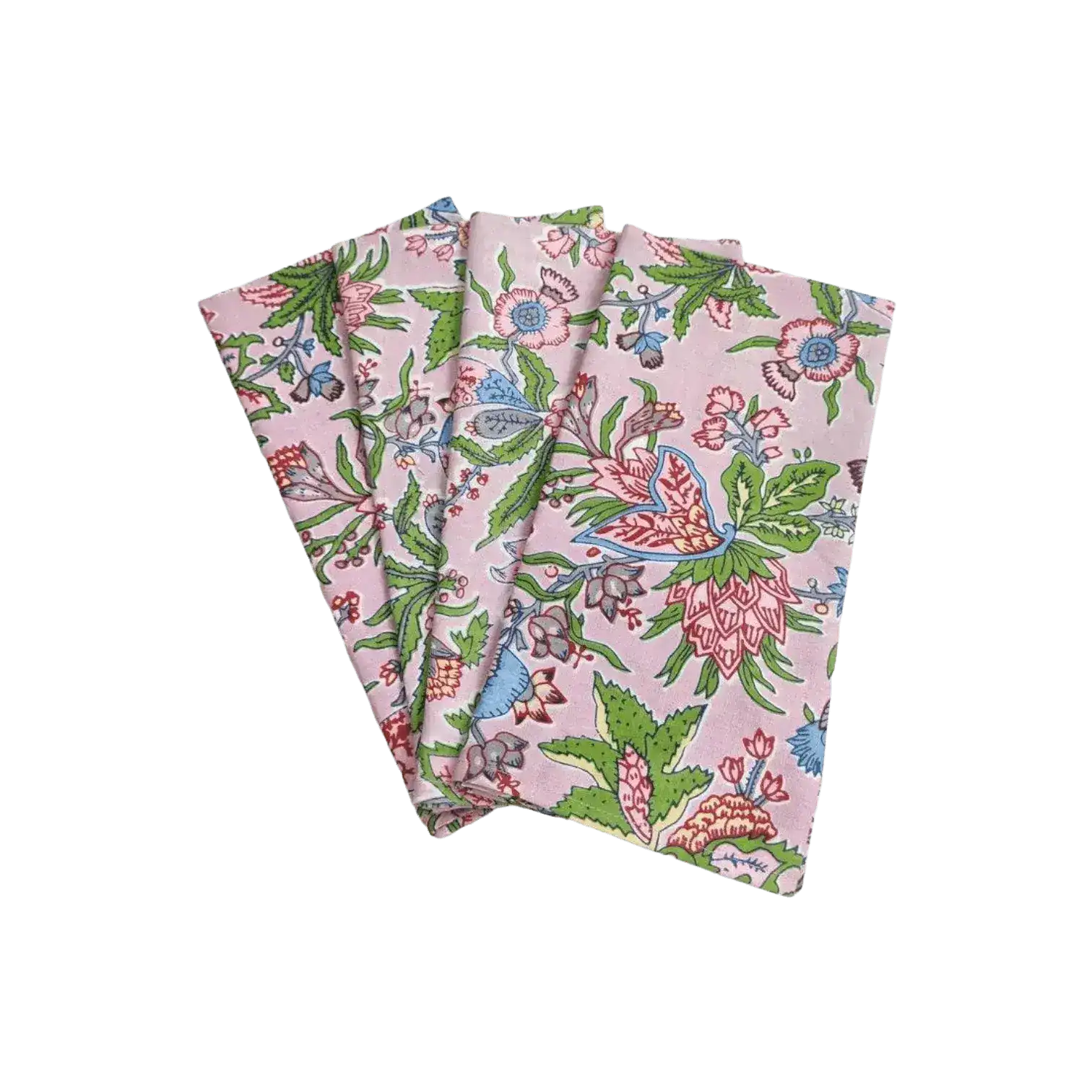 Spring Love Hand Block Print Cotton Napkins - Image 6