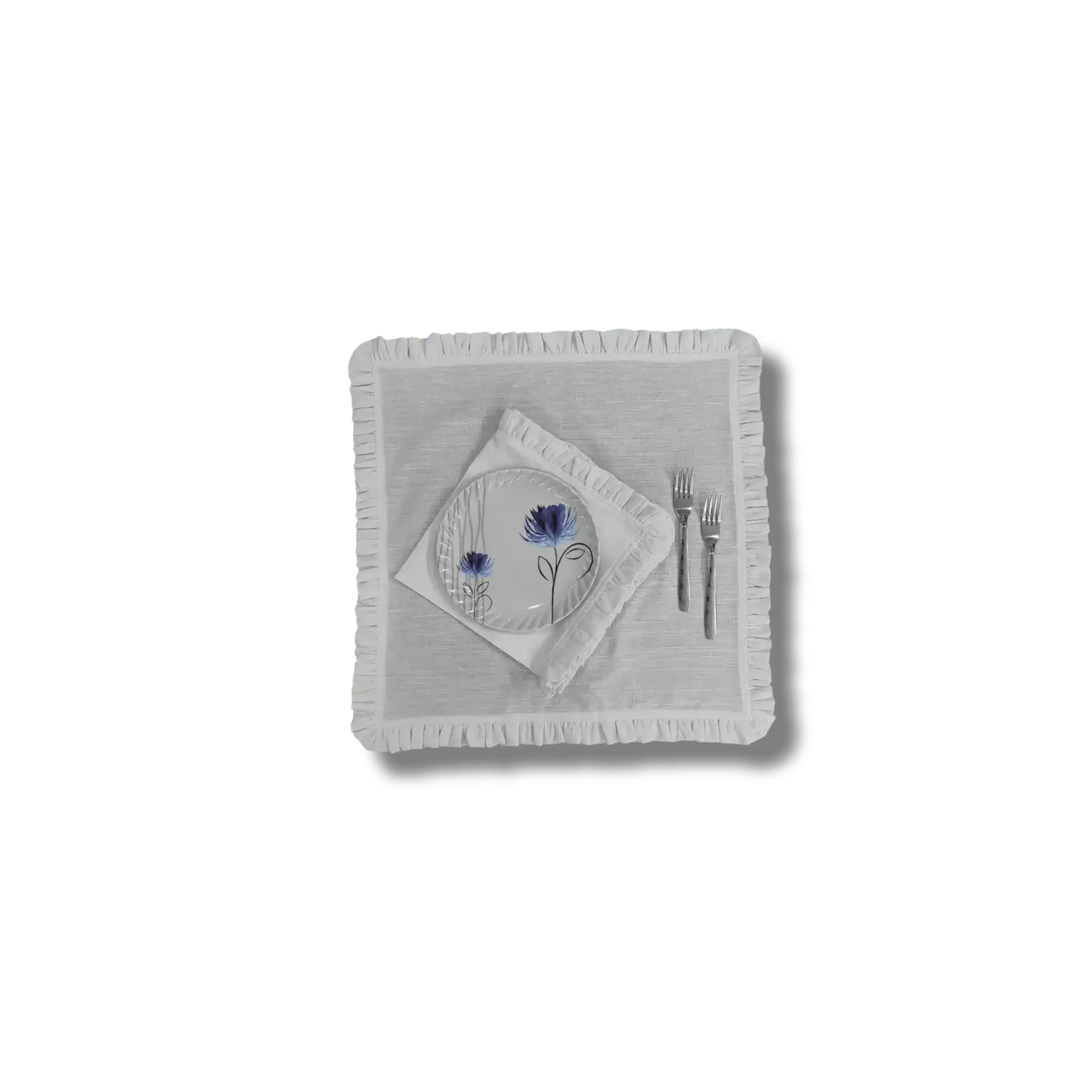 Square Linen Ruffle Napkins - Image 9