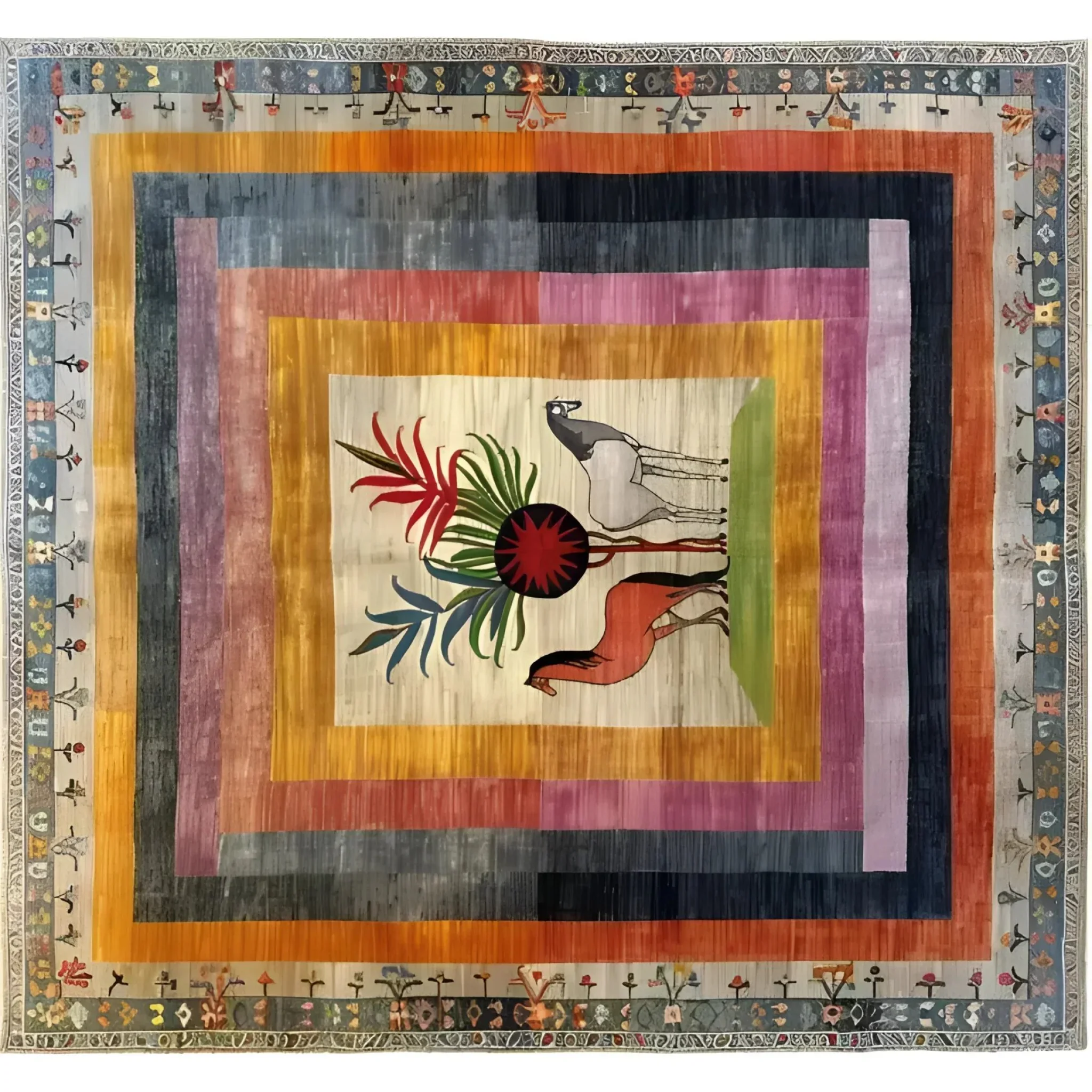 Horse and Hues Wool Hand Knotted Area Rug - Image 5