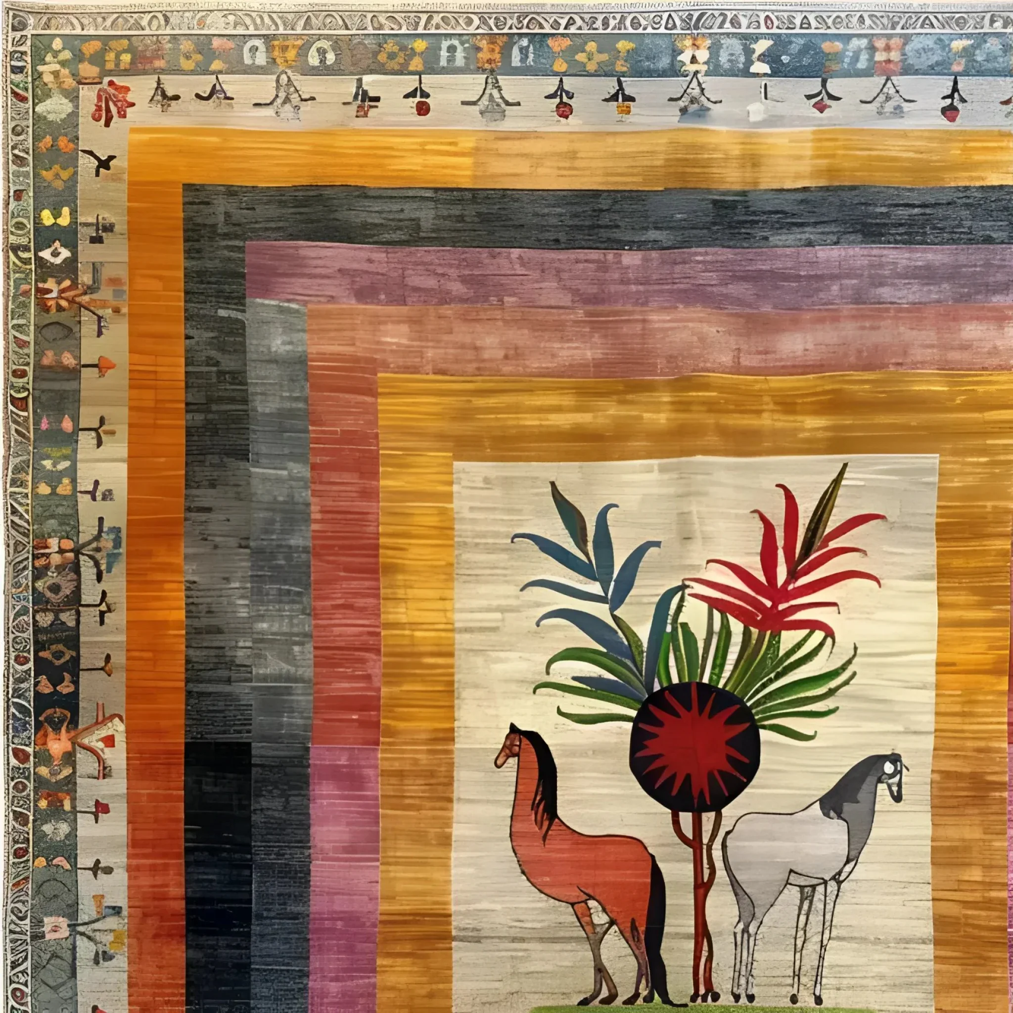Horse and Hues Wool Hand Knotted Area Rug - Image 7