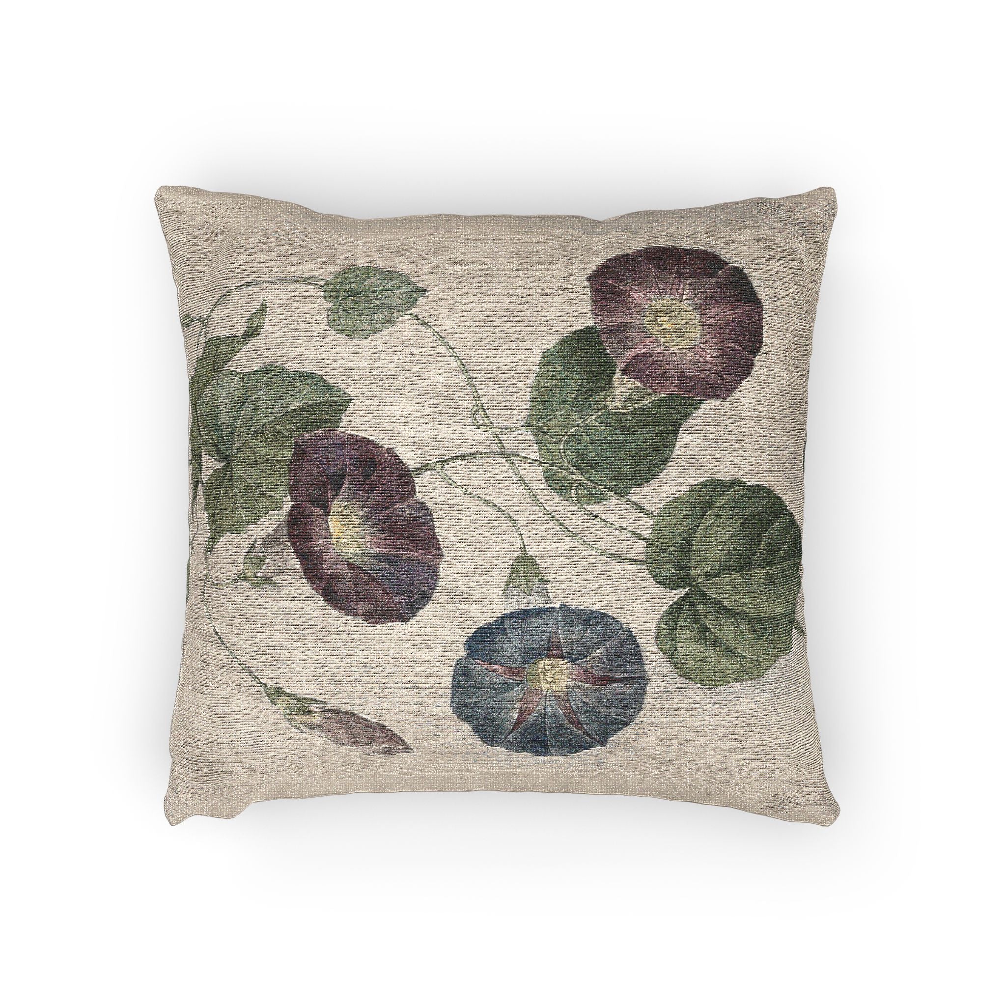 star-glory-morning-glory-p-j-redoute | Woven Pillow - Image 2
