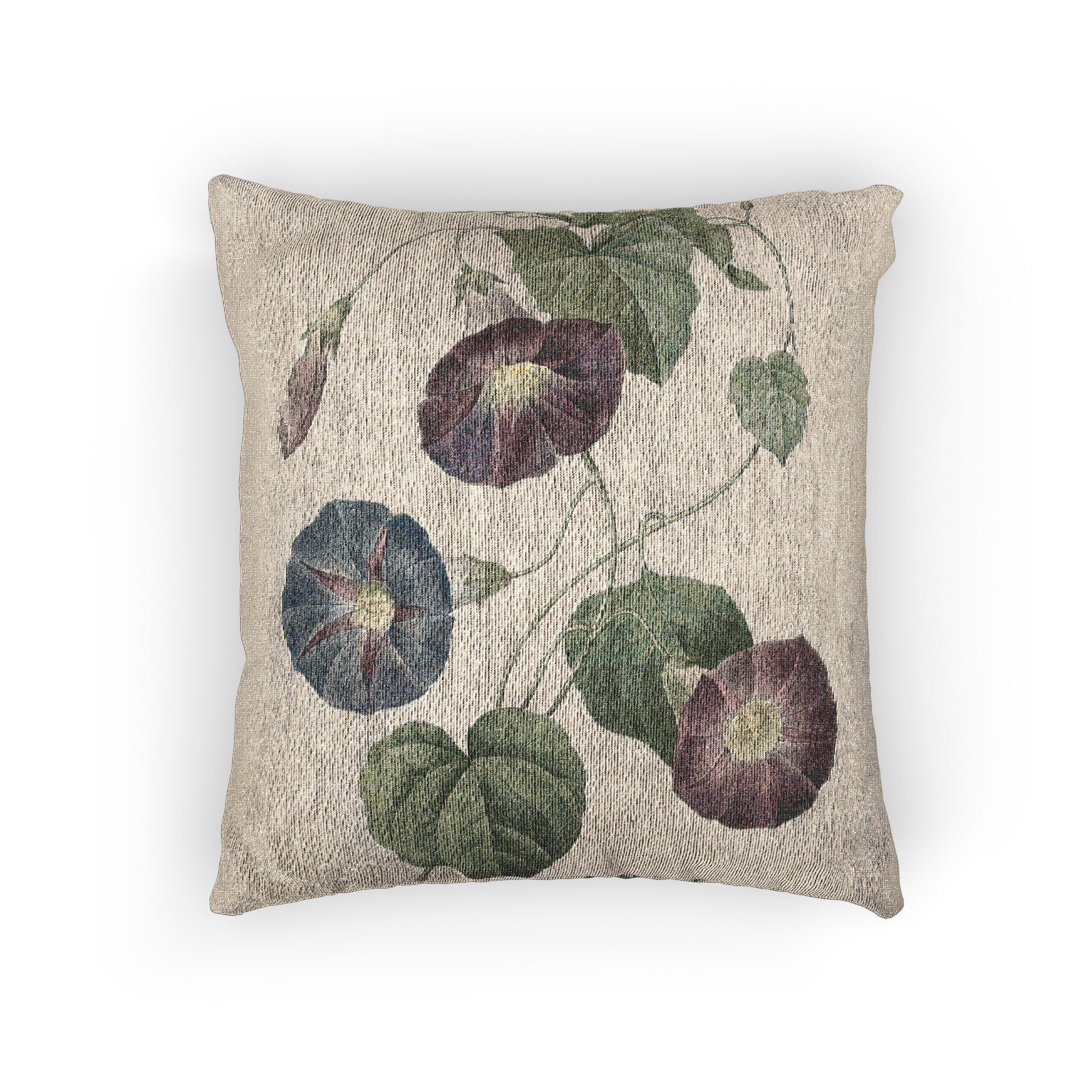star-glory-morning-glory-p-j-redoute | Woven Pillow - Image 3