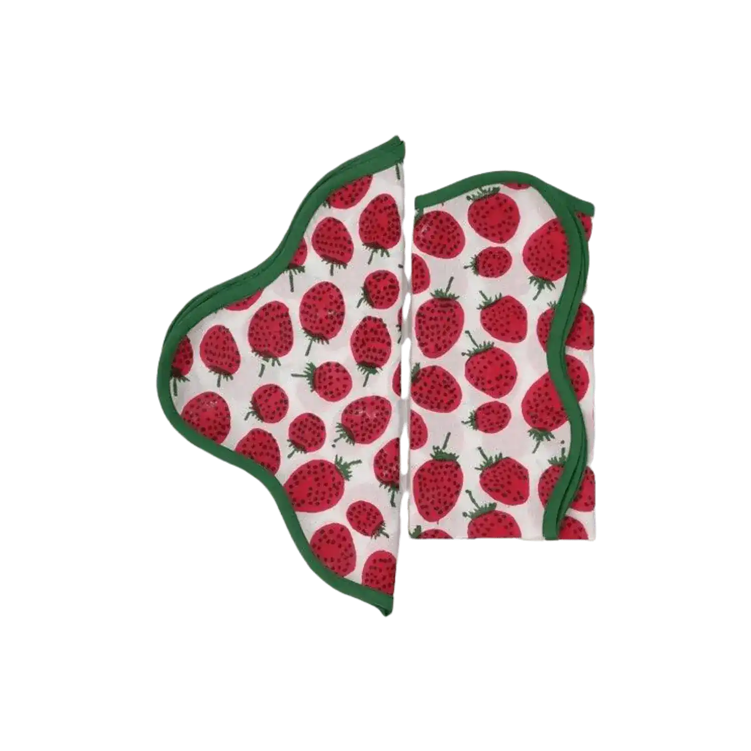 Strawberry Hand Block Printed Cotton Napkins - Image 8