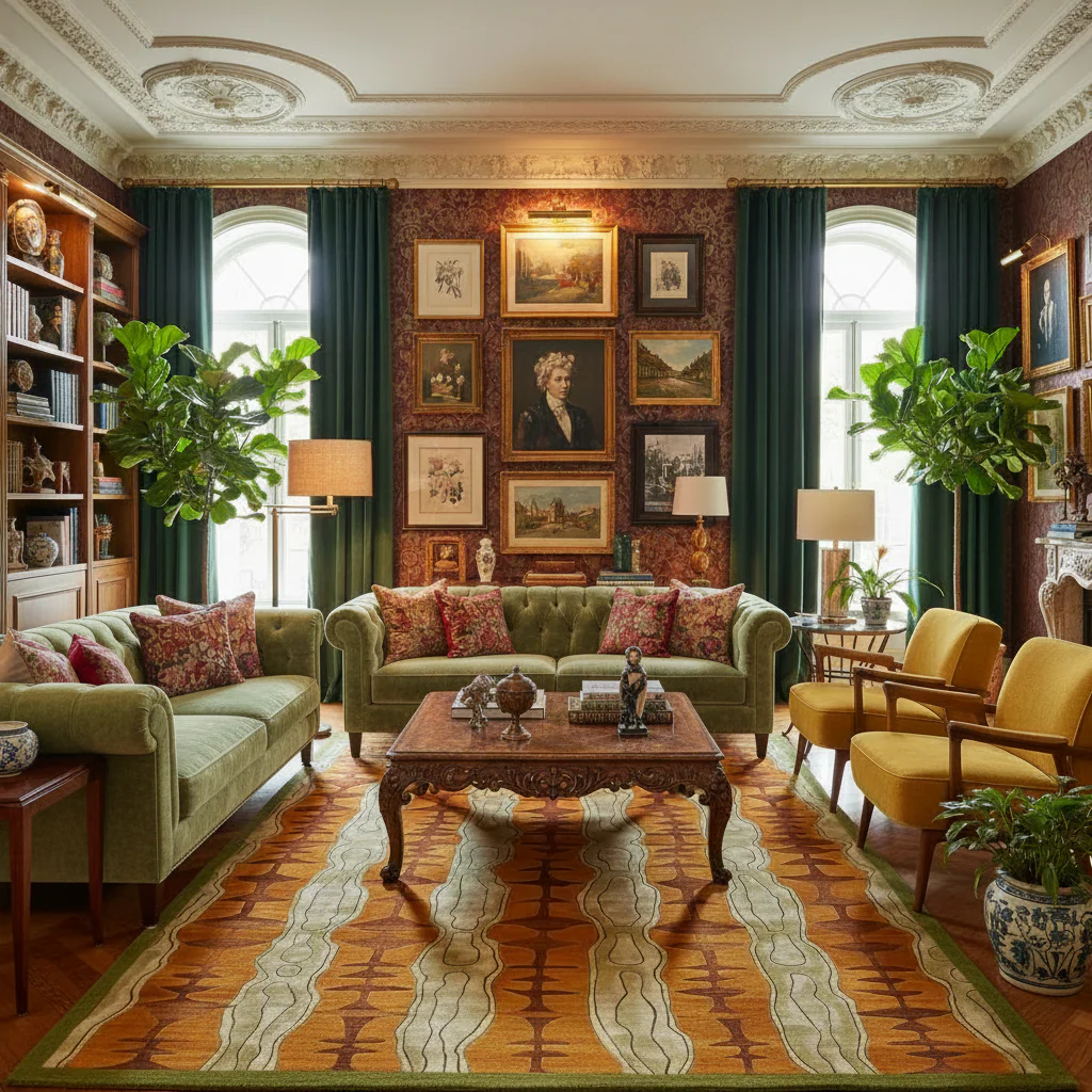 Stripe Illusion Hand Tufted Rug - Image 2
